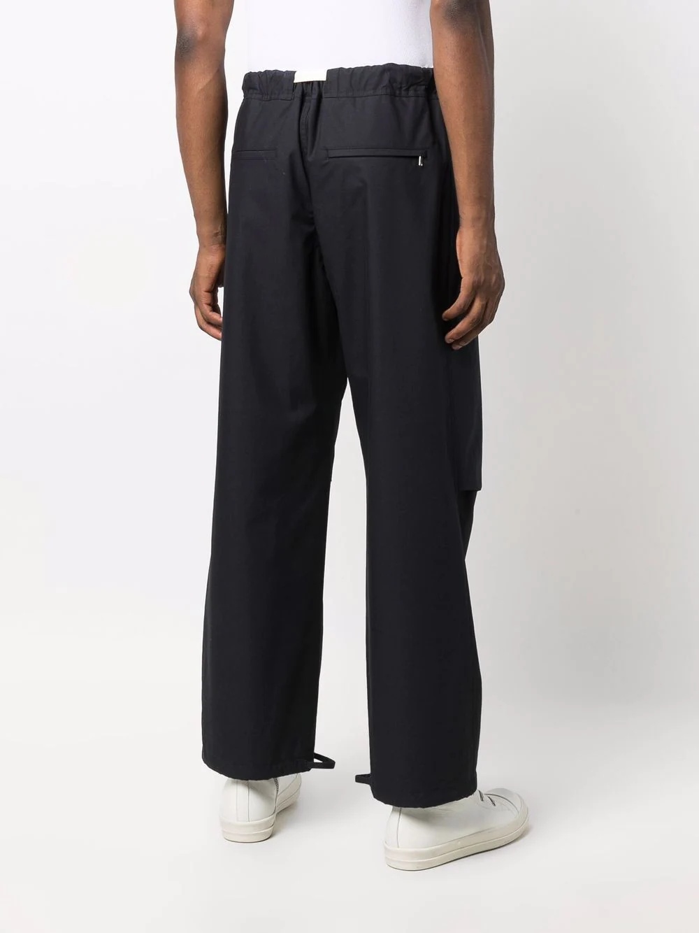 relaxed straight-leg trousers - 4