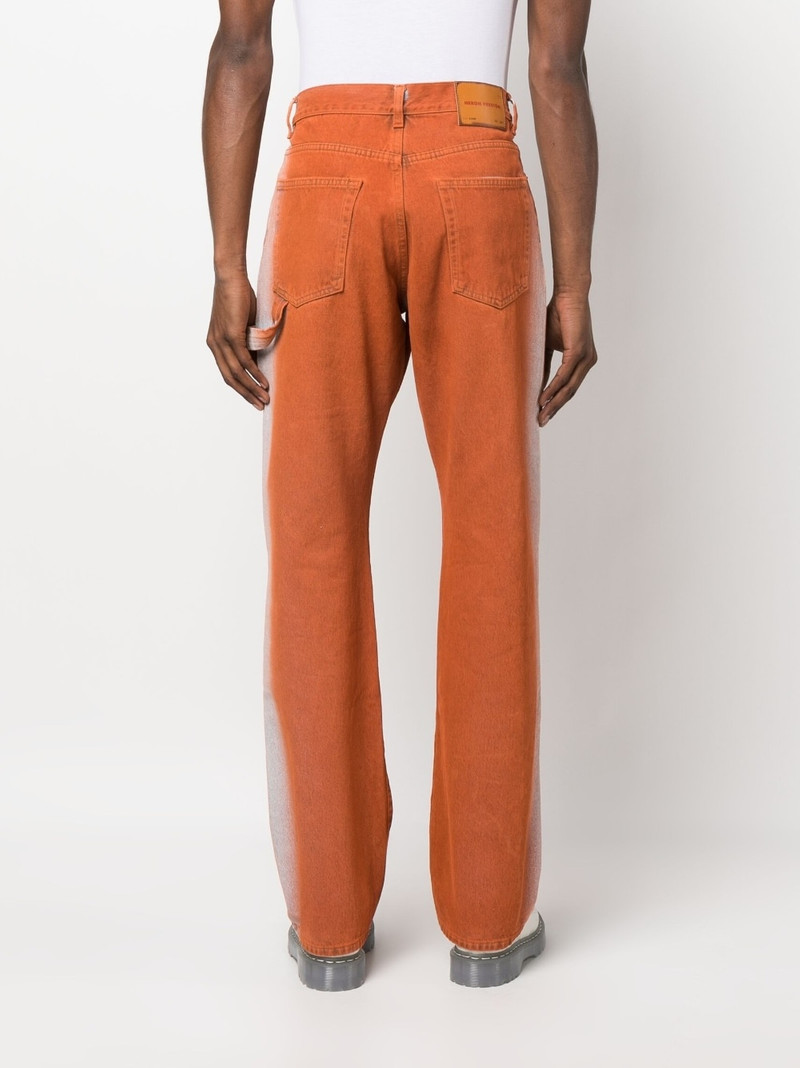 gradient-effect straight-leg jeans 4