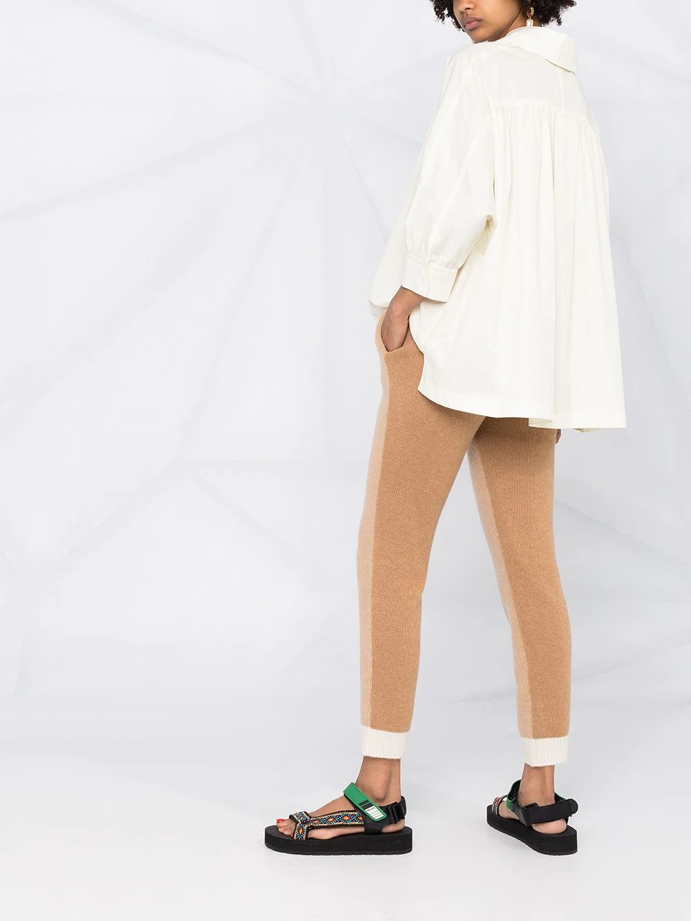 ribbed-knit cashmere trousers - 4