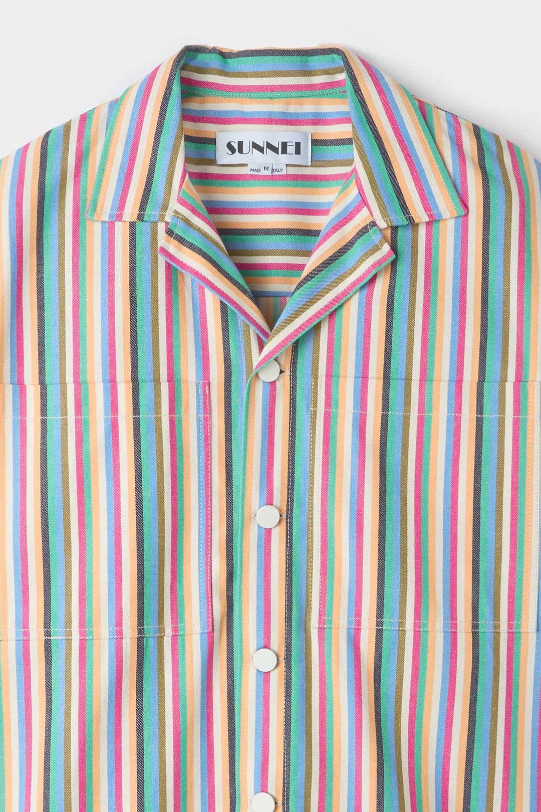 POCKET SHORTSLEEVE SHIRT / multicolor stripes - 6