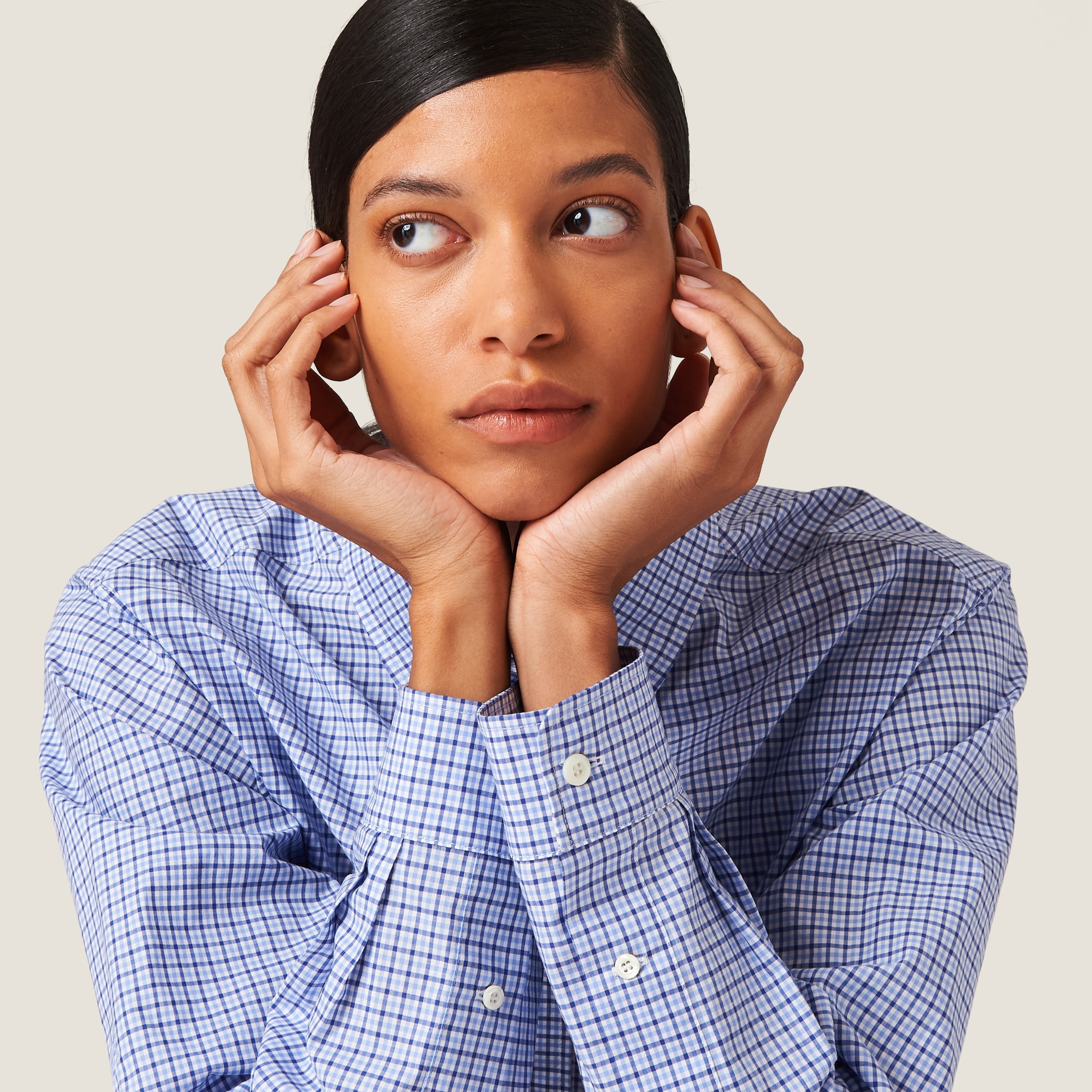 Checked poplin shirt - 5