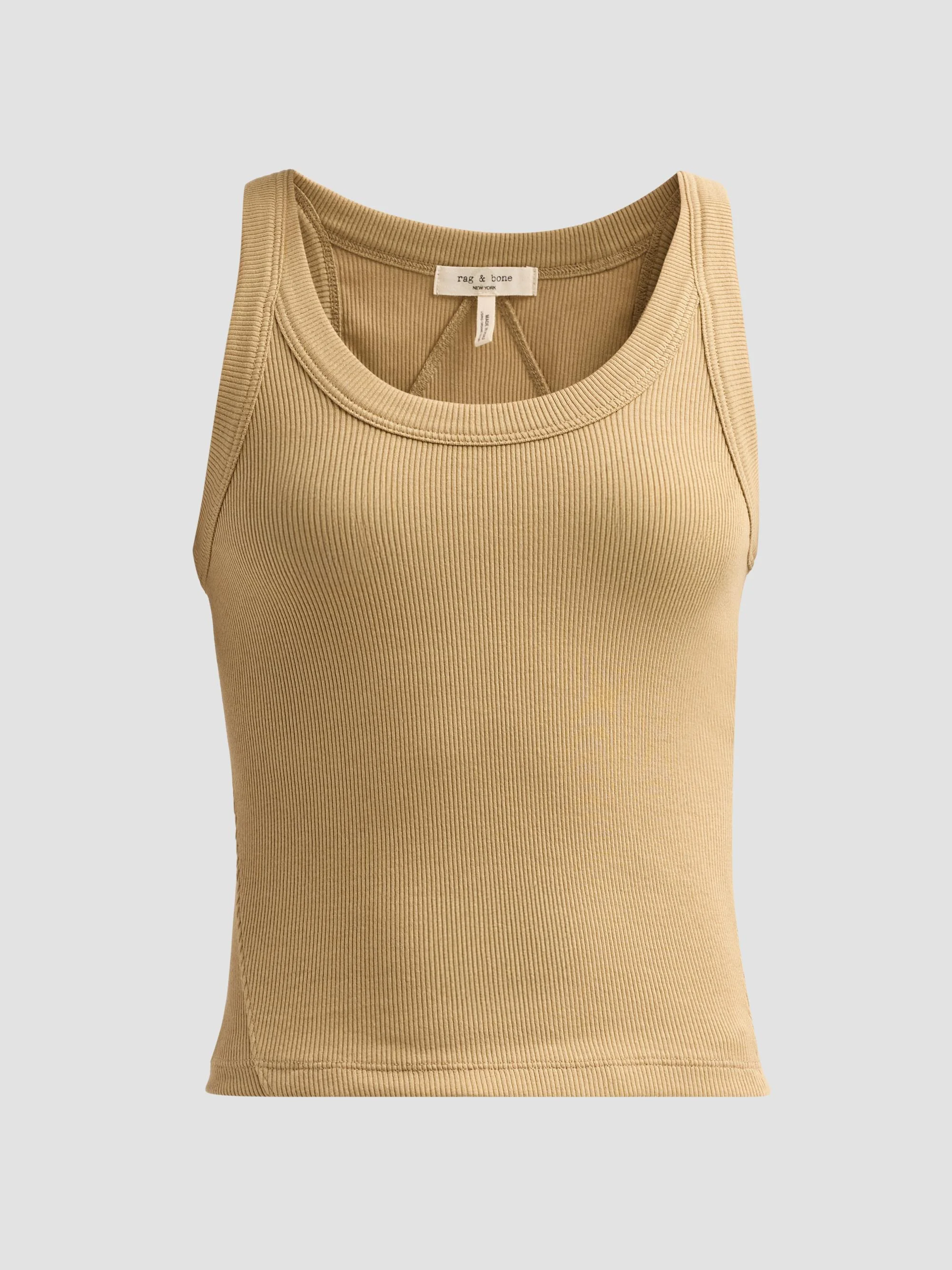 Women's The Essential Rib Tank - Toffee - 1
