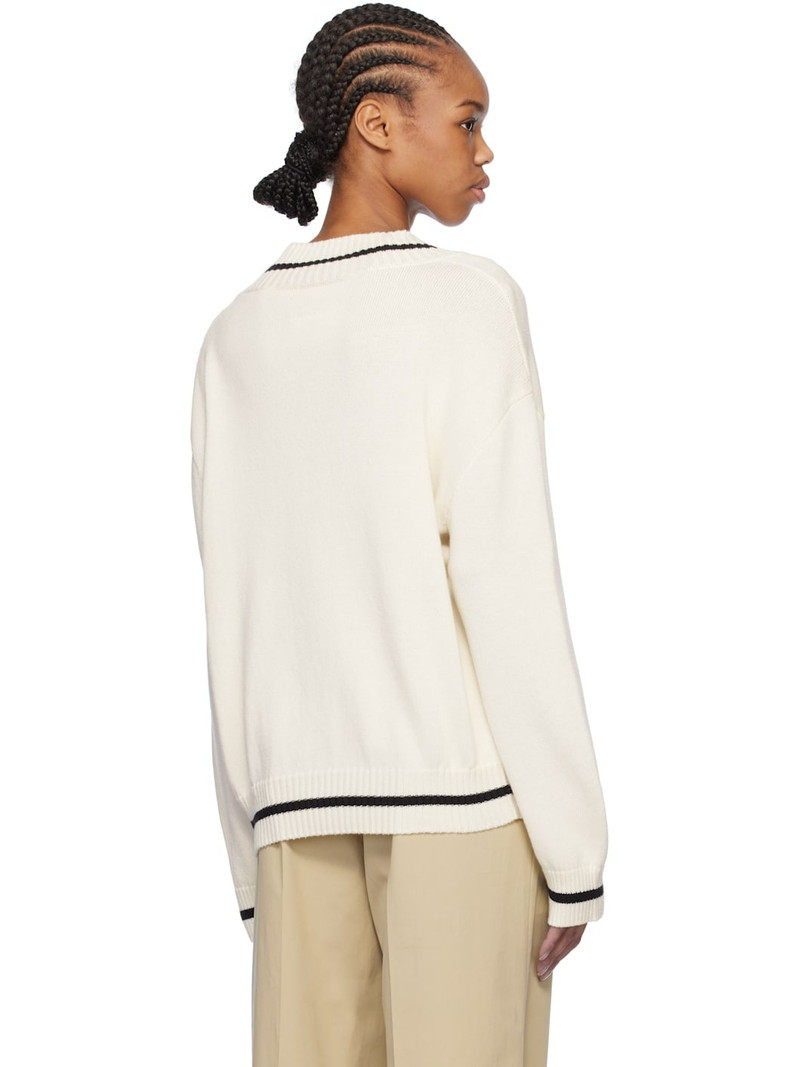 Off-White & Black Varsity Jacquard Sweater 3