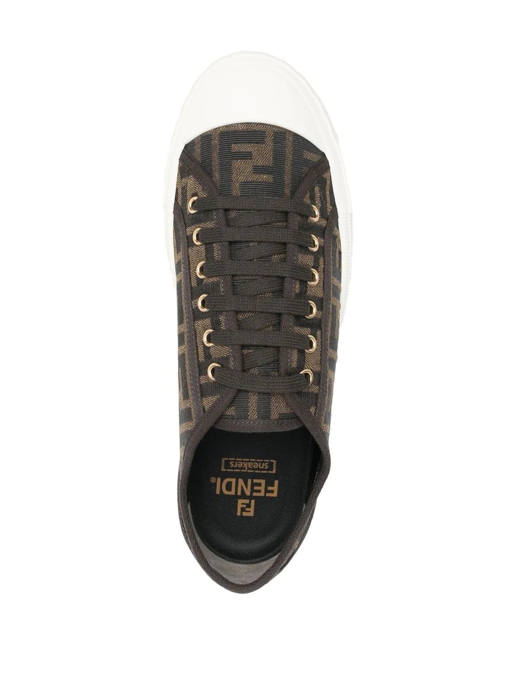 jacquard-logo low-top sneakers - 4