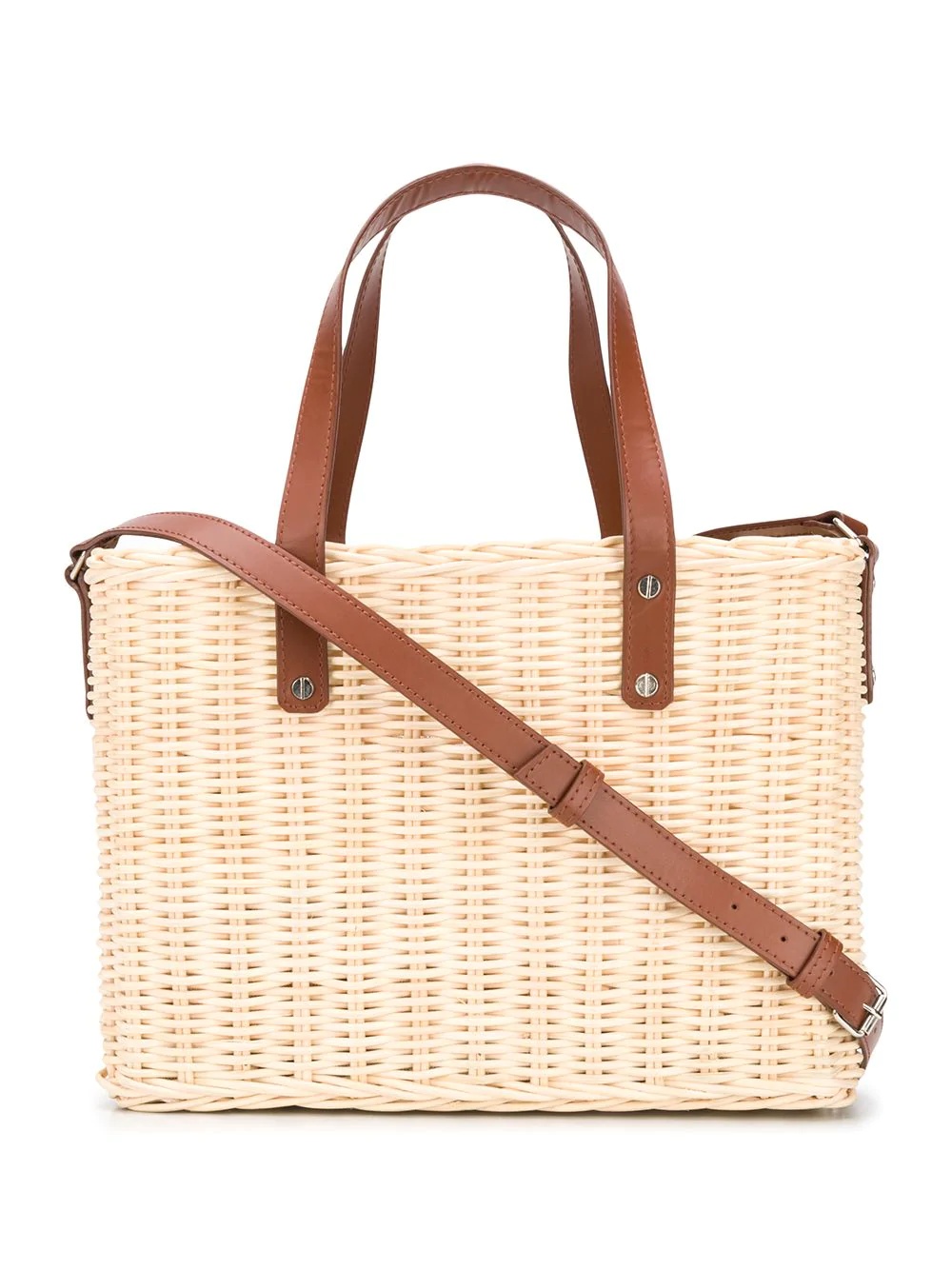 Annie wicker shoulder bag - 1