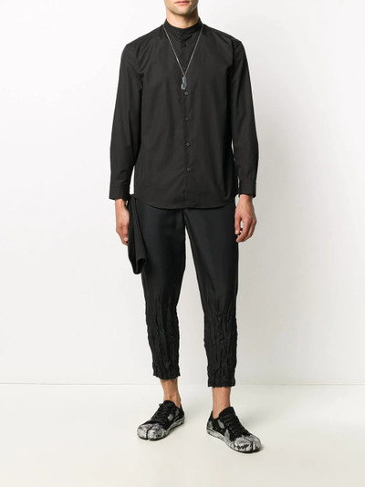 ISSEY MIYAKE cropped tapered trousers outlook