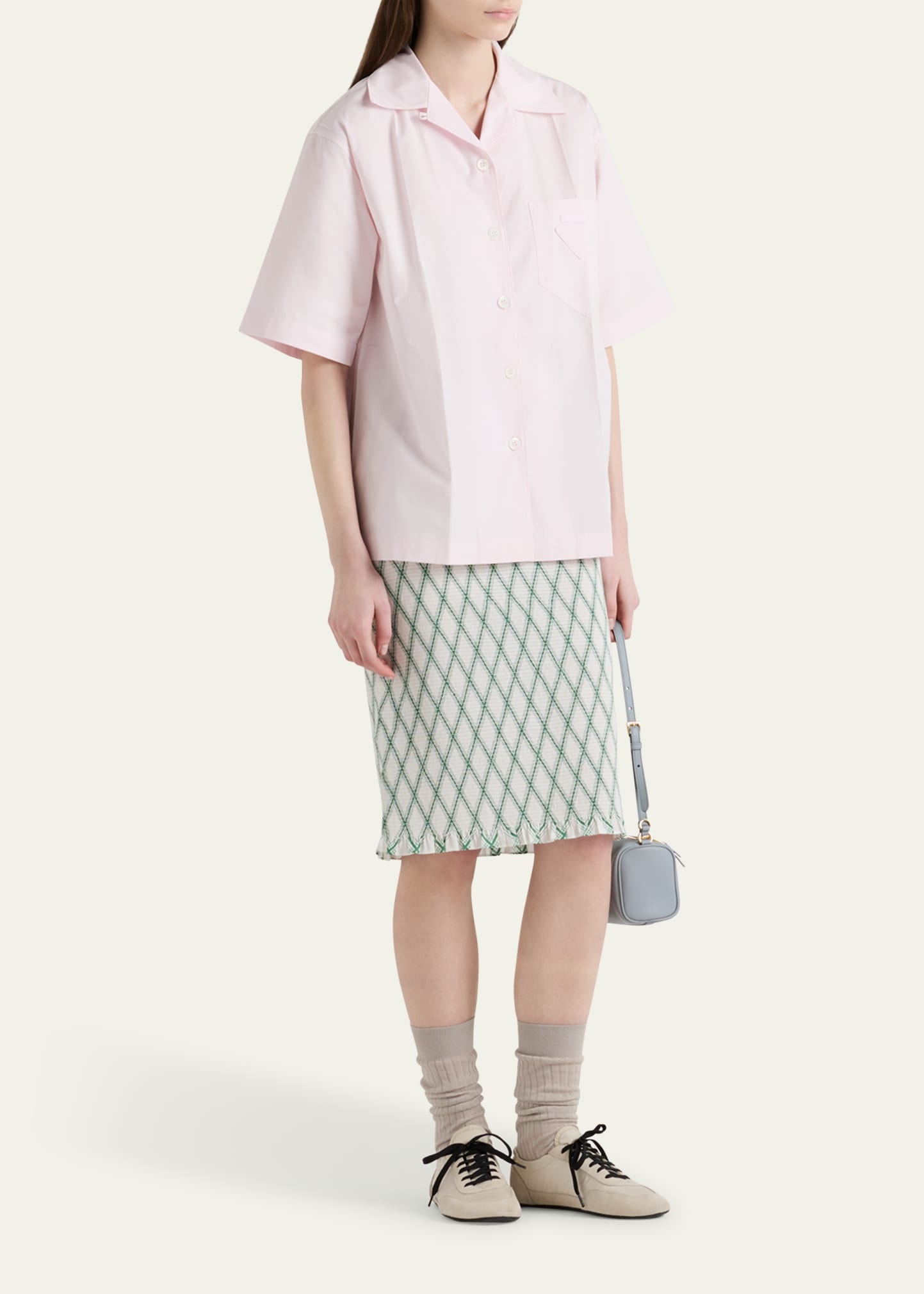 Diamond Smocked Midi Skirt - 2