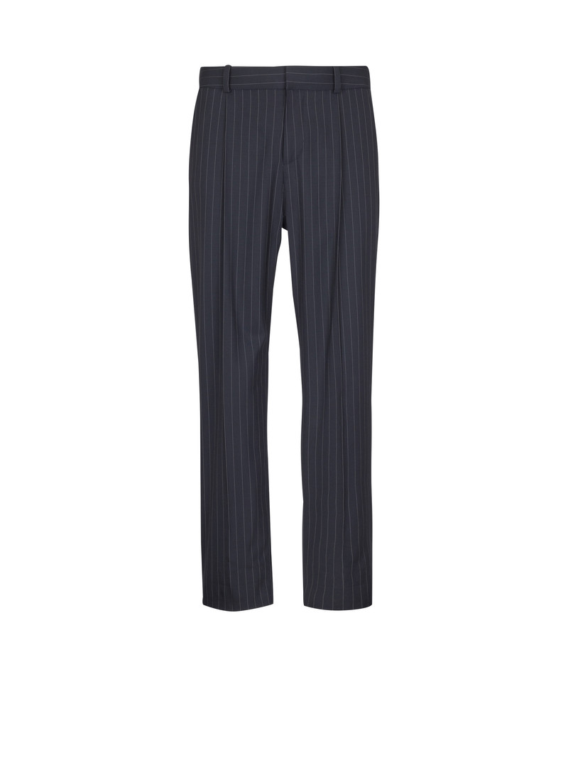Straight-leg trousers in pinstripe wool 1