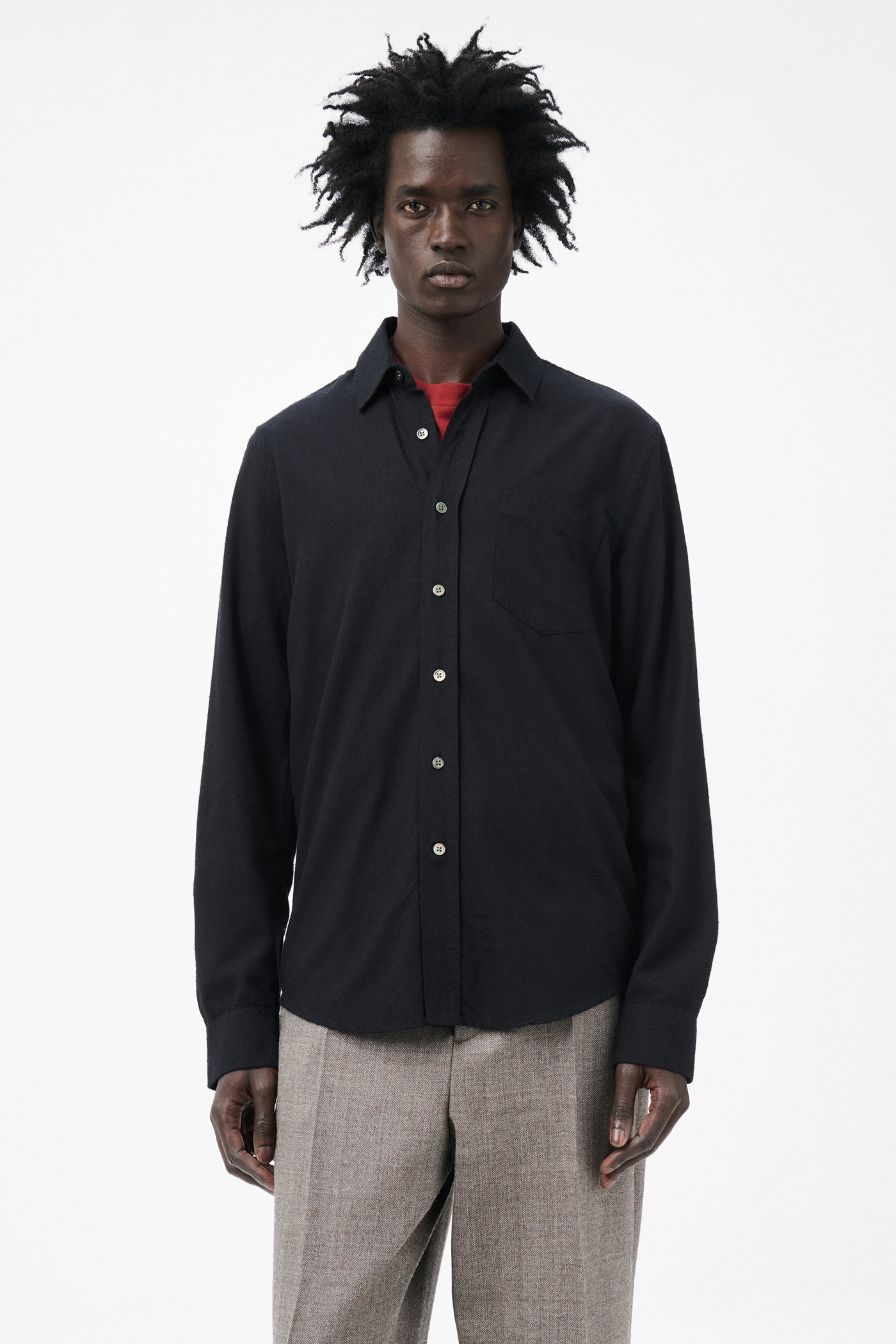 Classic Shirt Black Silk - 3