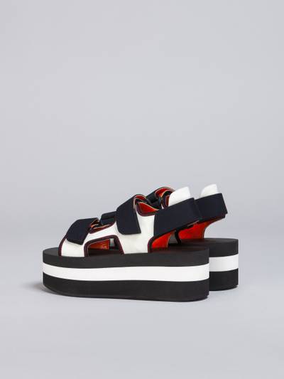Marni BLACK AND WHITE TECHNICAL FABRIC SANDAL outlook