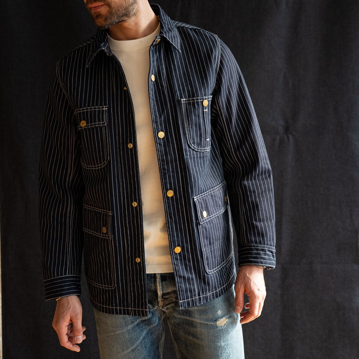 IHJ-120-IND 12oz Wabash Chore Jacket - Indigo - 3