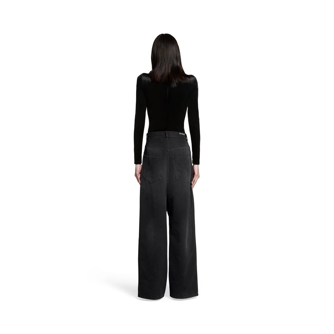 Baggy Pants in Black Faded - 4