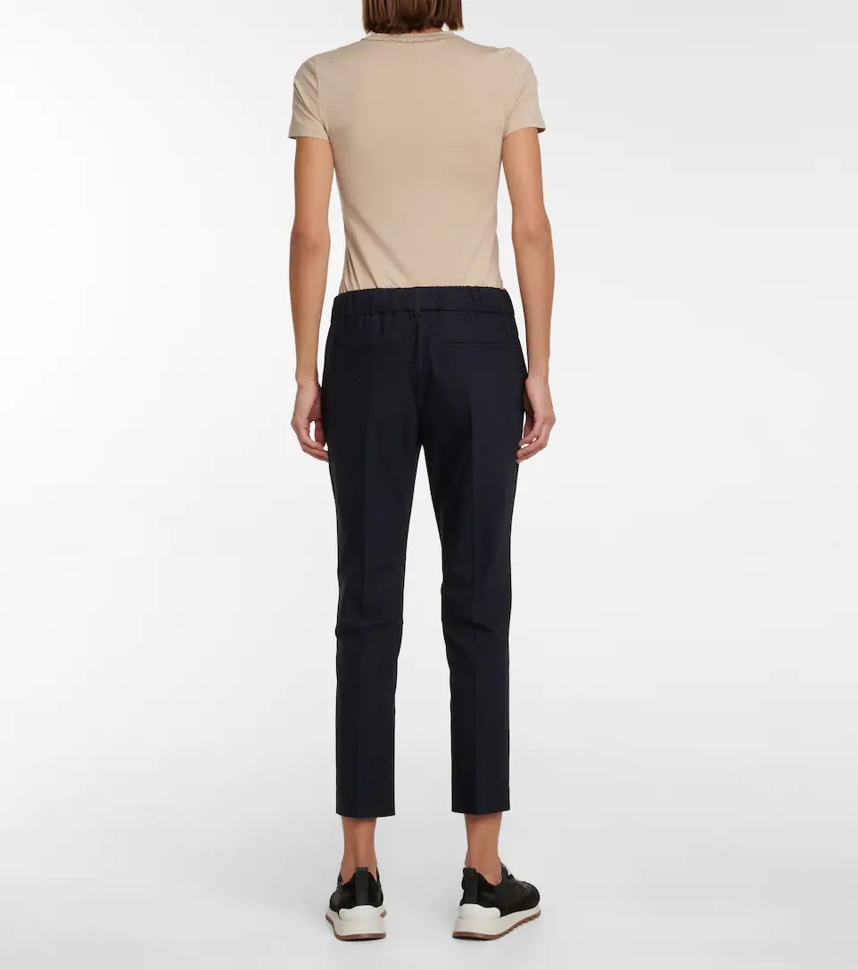Cotton-blend tapered pants - 3