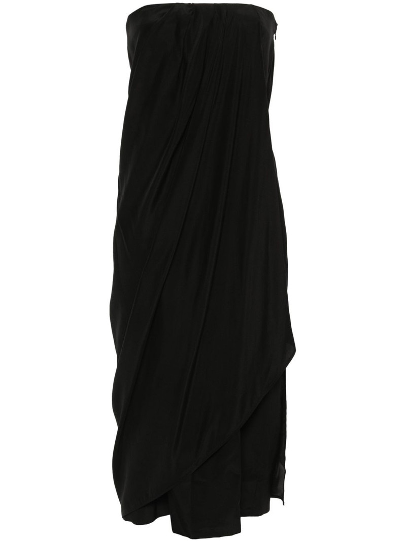 Onna strapless silk midi dress 1