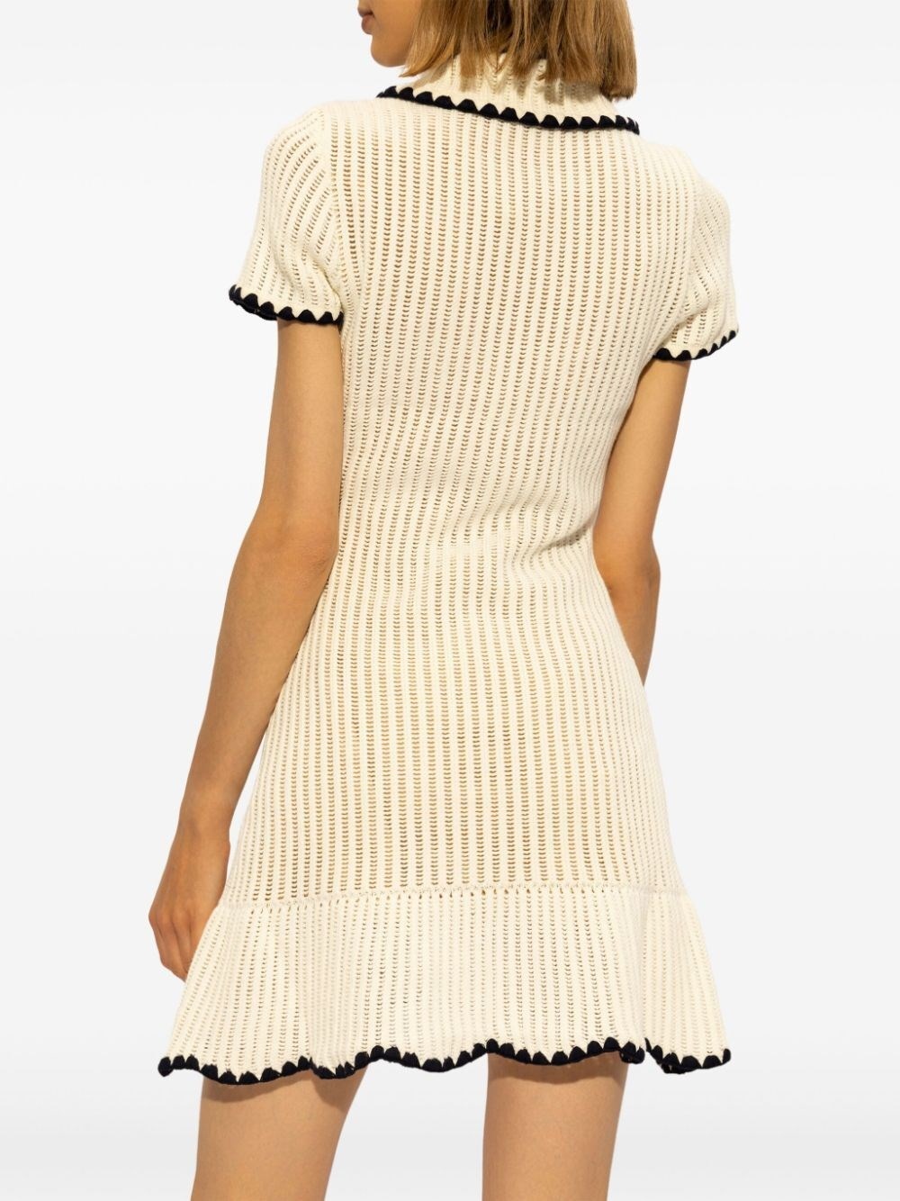 self-portrait Crochet Collared Mini Dress | spinnaker