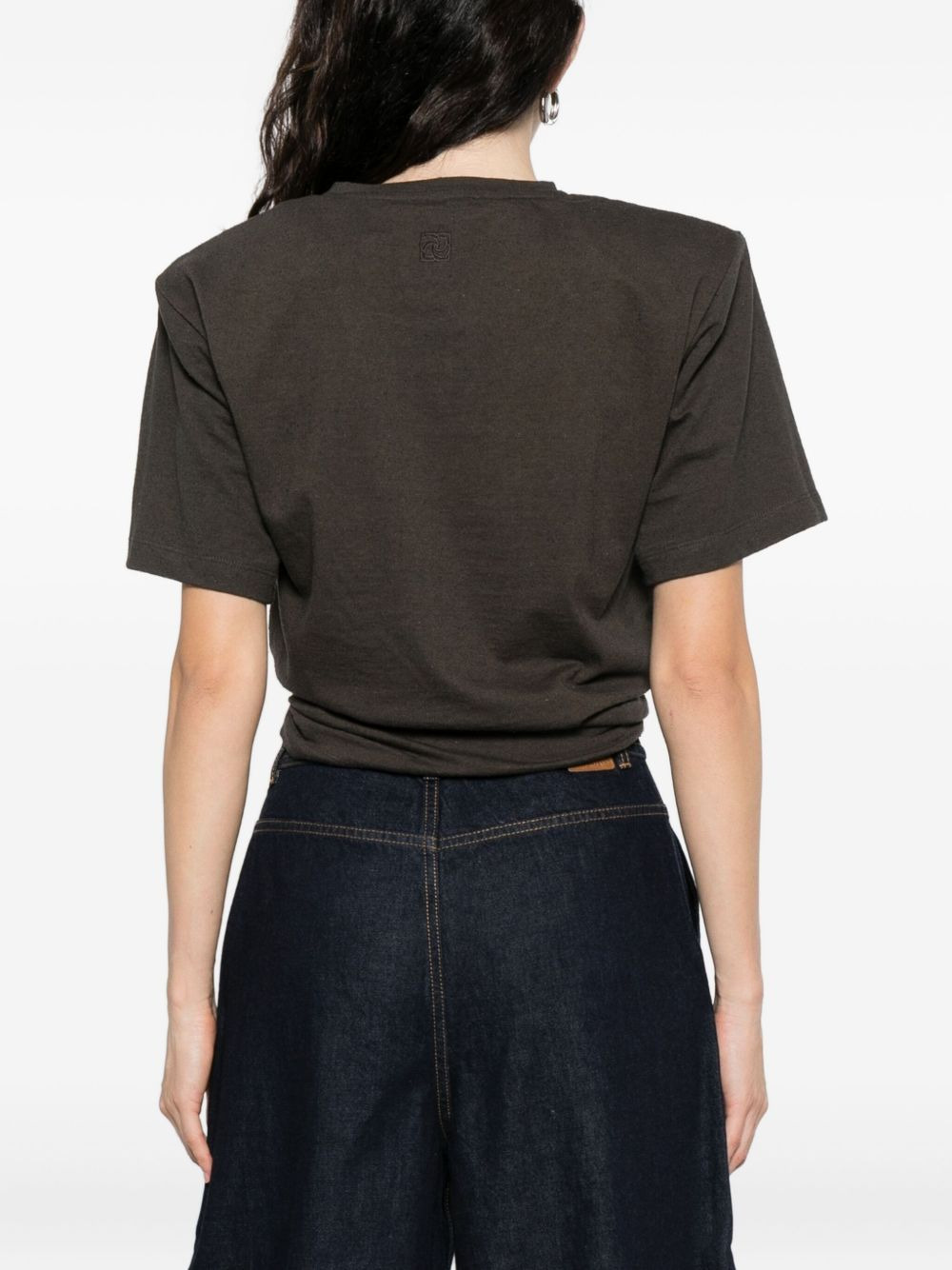 rose-accent short-sleeve T-shirt - 4