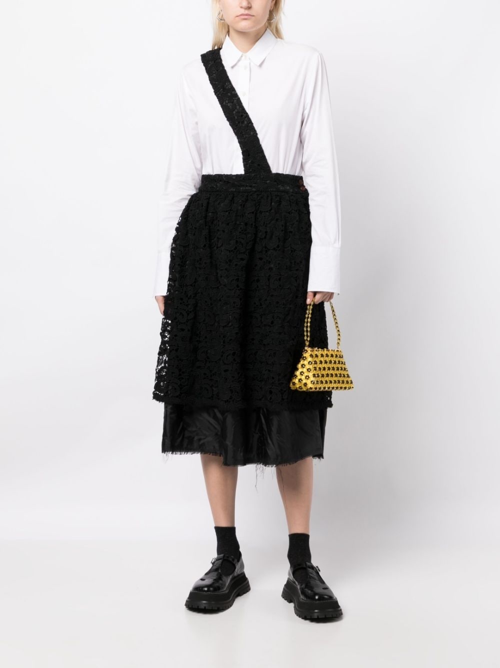 floral-lace high-waisted skirt - 2