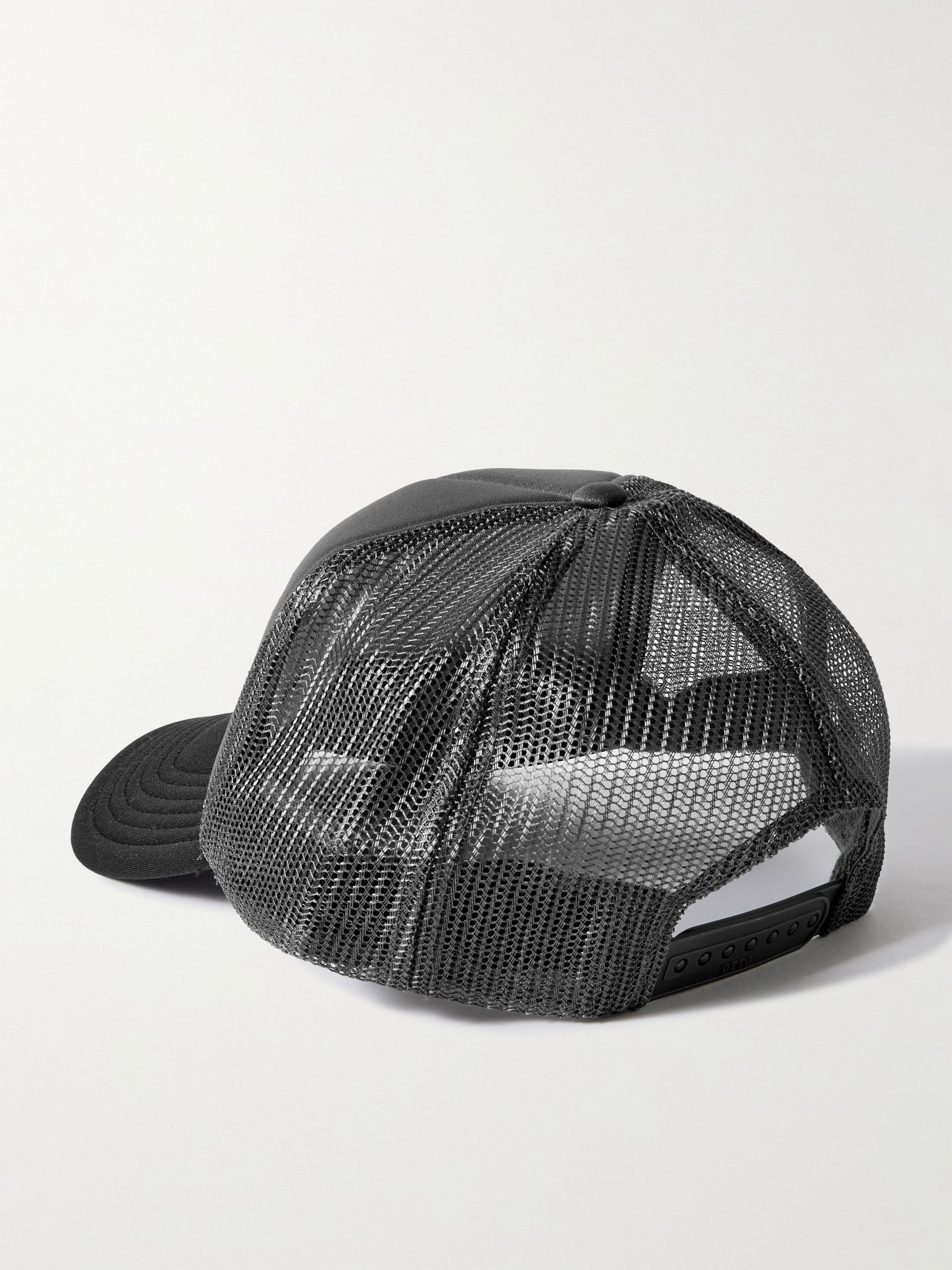 Printed Scuba and Mesh Trucker Cap Gray - 3
