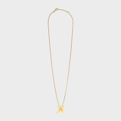 CELINE Alphabet A Necklace in Brass with Gold finish outlook