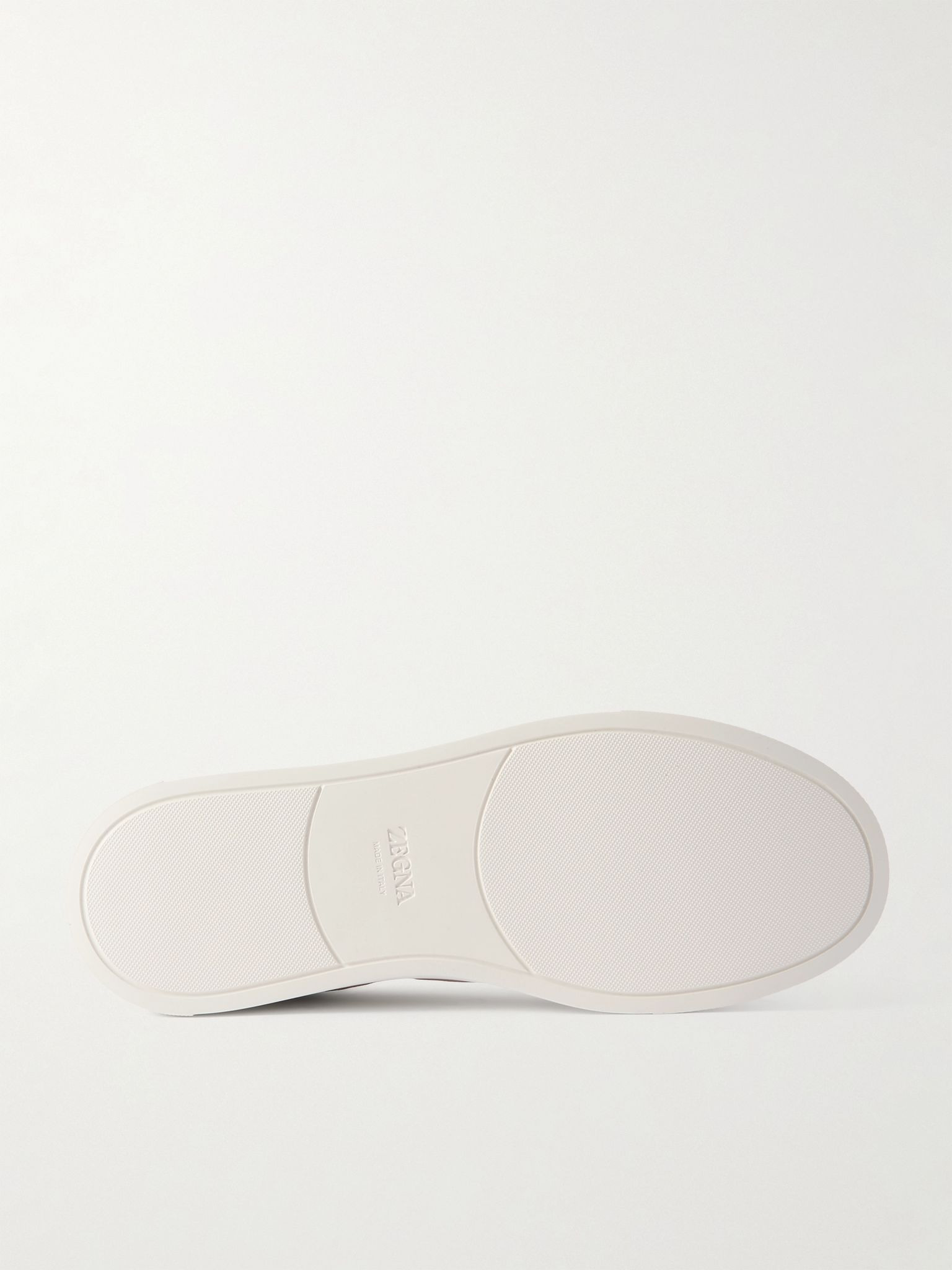 Triple Stitch Full-Grain Leather and Suede Sneakers Off-white - 3