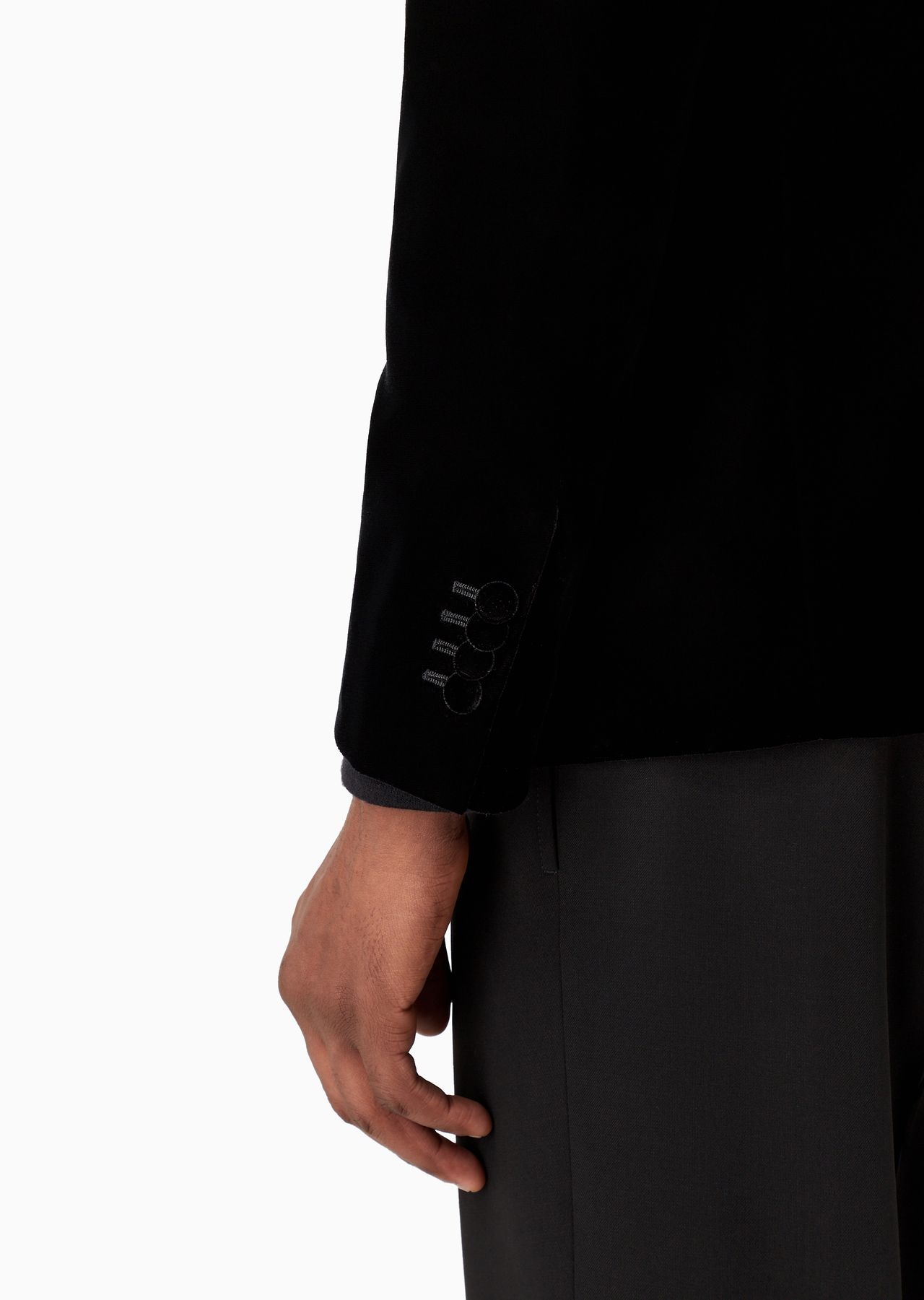 Giorgio’s single-breasted jacket in stretch velvet - 7