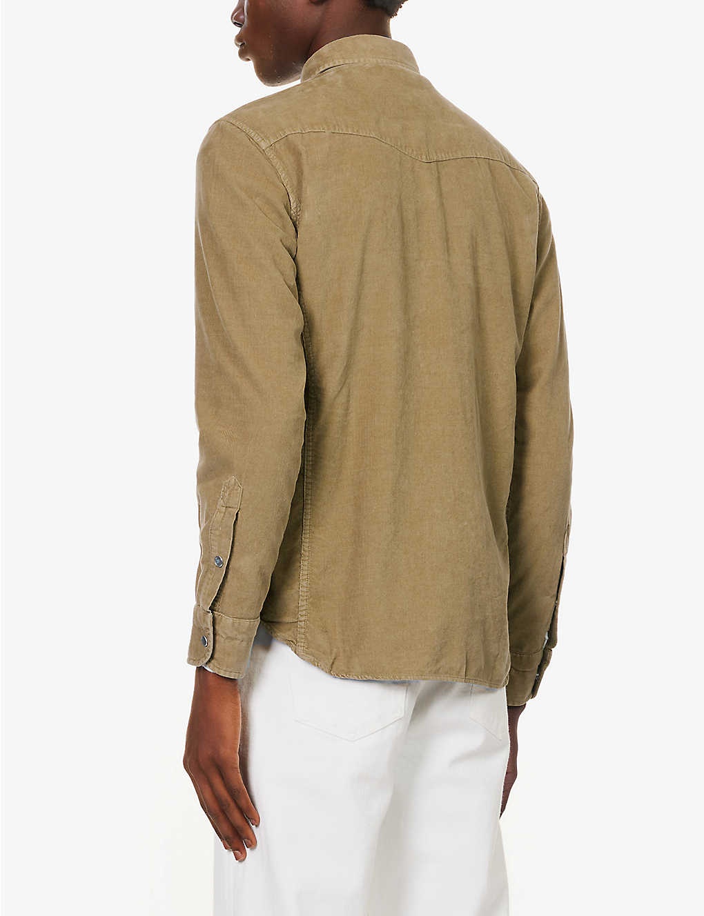 Western pleated-cuff regular-fit cotton-corduroy shirt - 4