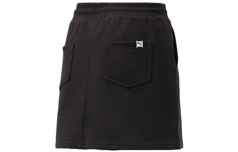 PUMA (WMNS) PUMA Classics T7 Skirt Athleisure Casual Sports Drawstring Black 533053-01 outlook
