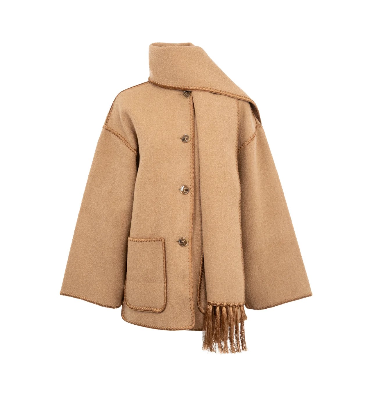 EMBROIDERED SCARF JACKET - 1