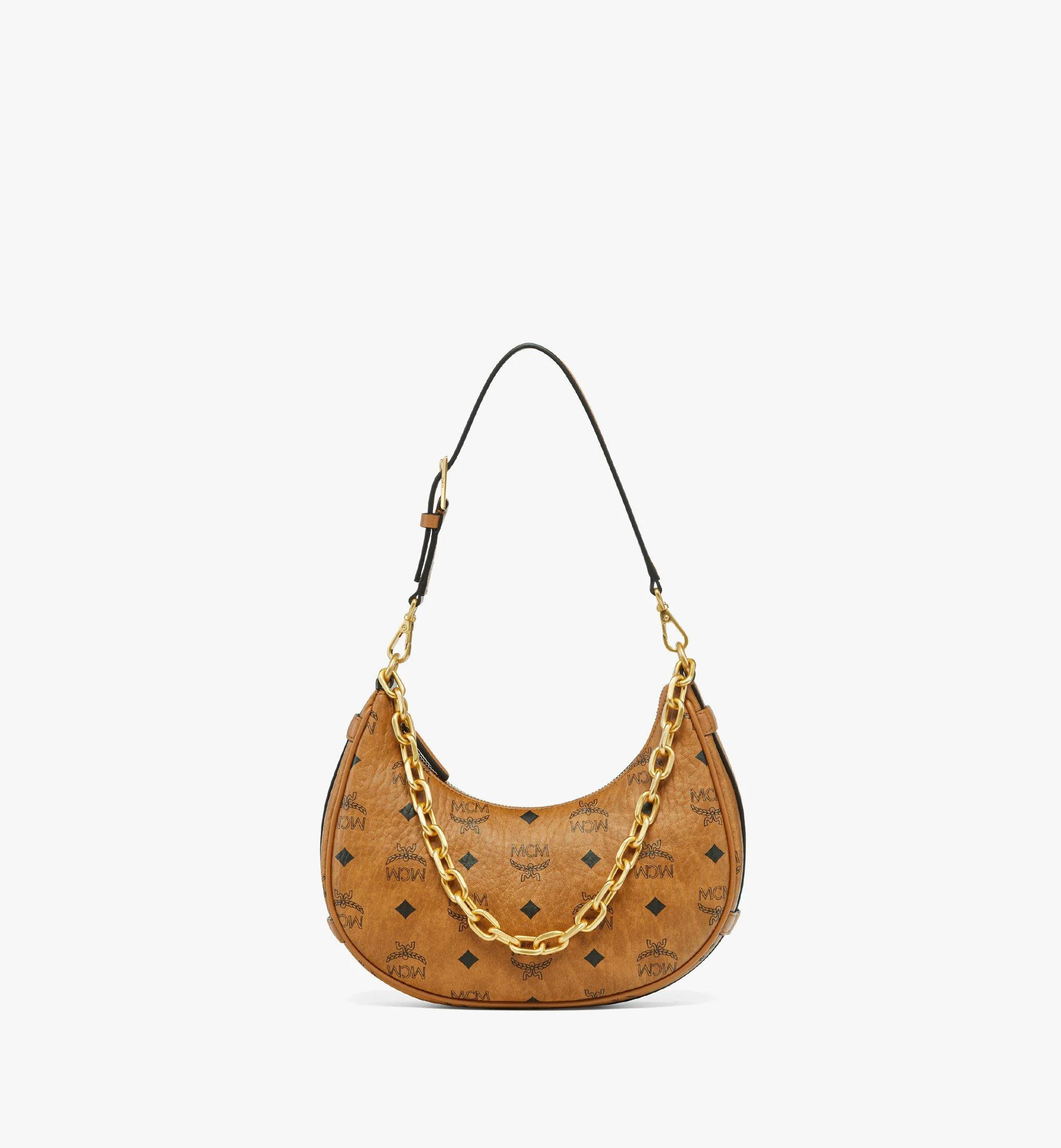 Aren Crescent Hobo Bag in Visetos - 1