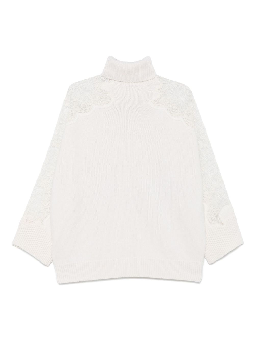 lace-detail sweater - 2