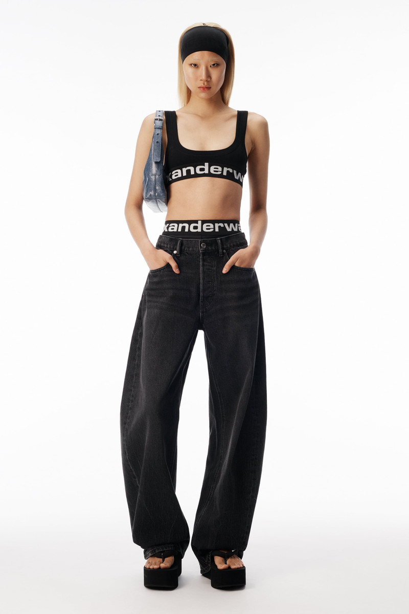 Alexander Wang Blow-Up Jeans with Logo Bike Short Waistband outlook