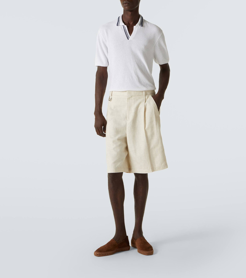 ORLEBAR BROWN Horton cotton-blend bouclé polo shirt outlook