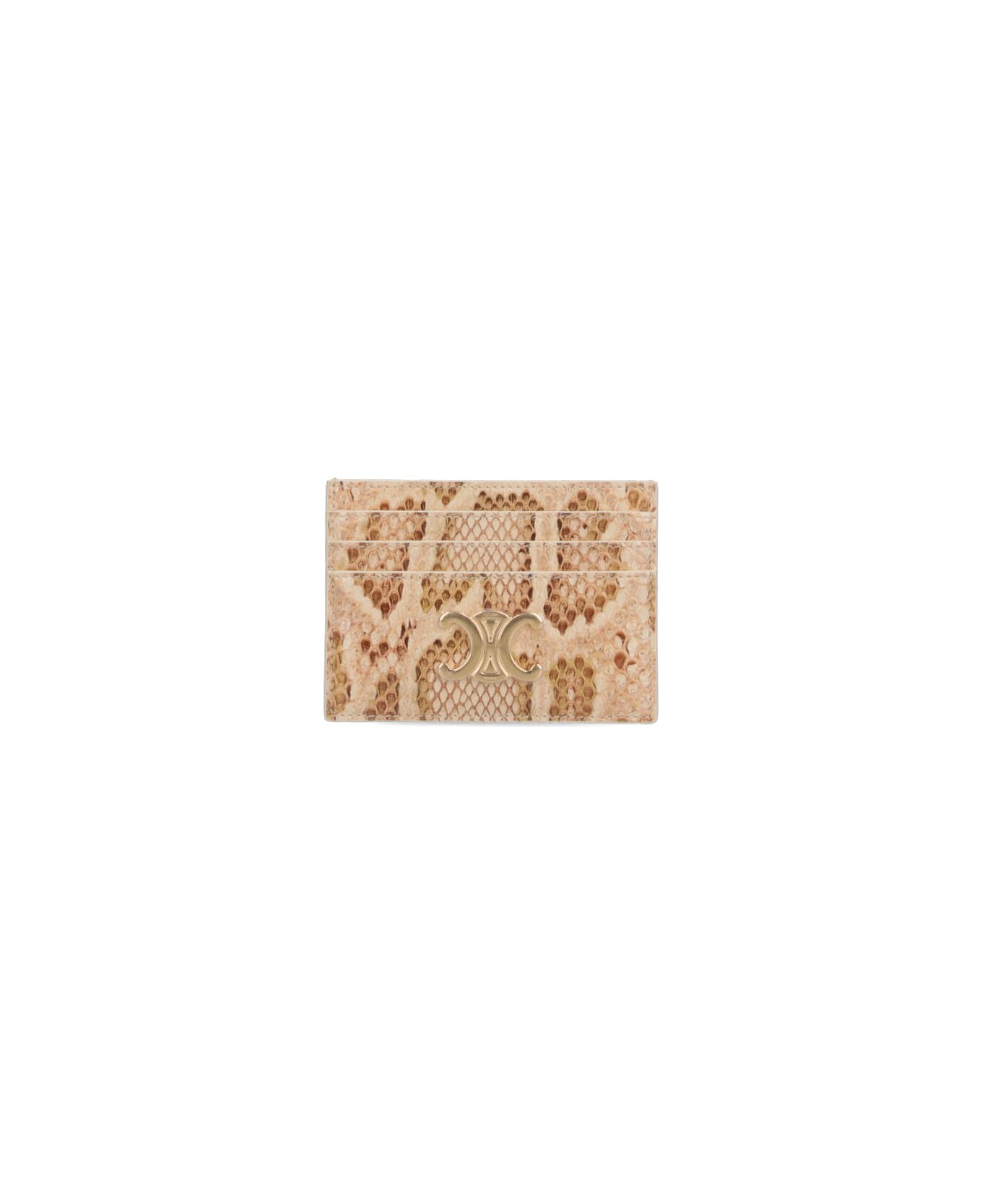 'triomphe' Python Leather Card Holder - 1
