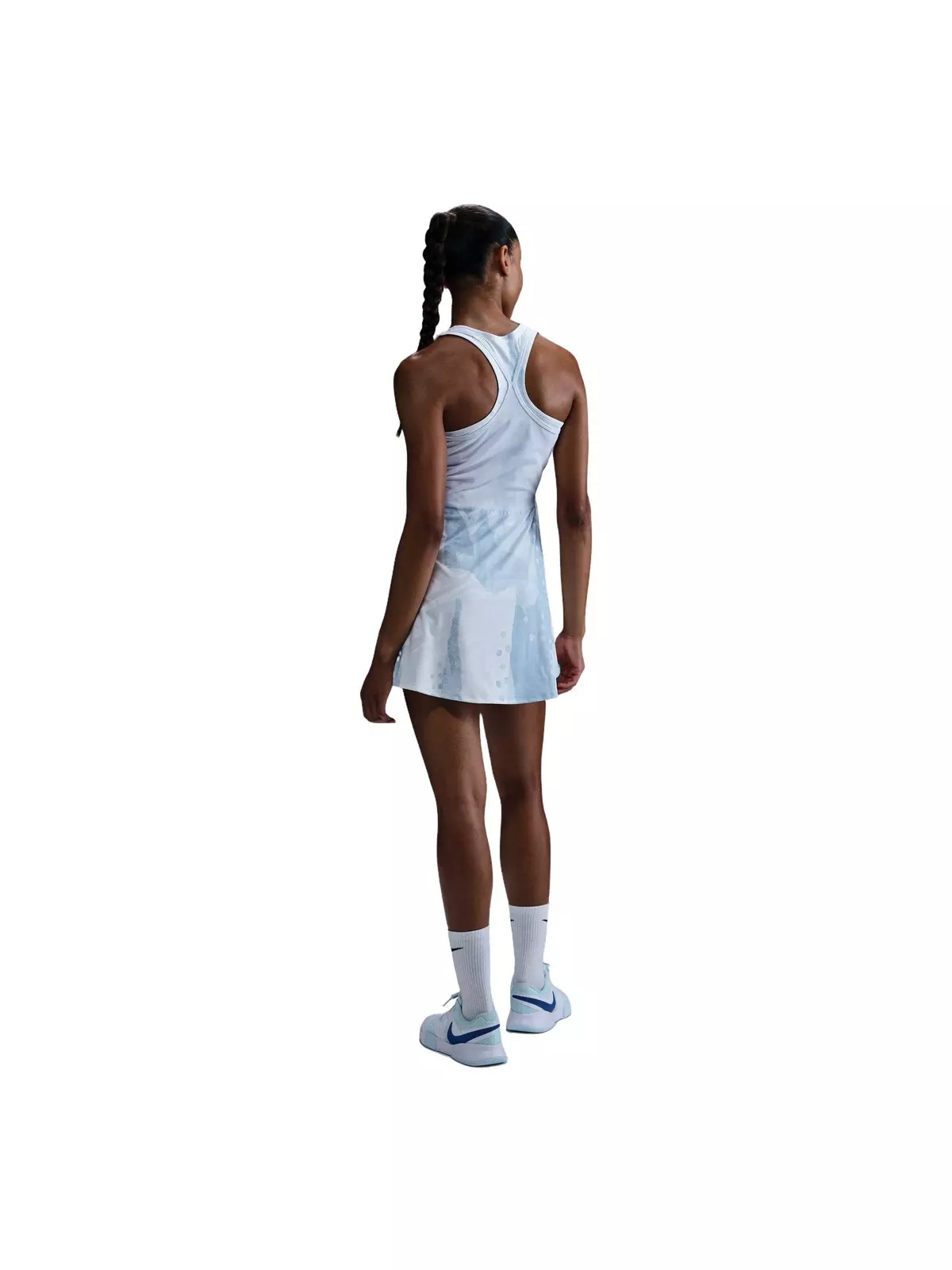 Court Women's Slam Dri-FIT Printed Tennis Dress-Blue - 4