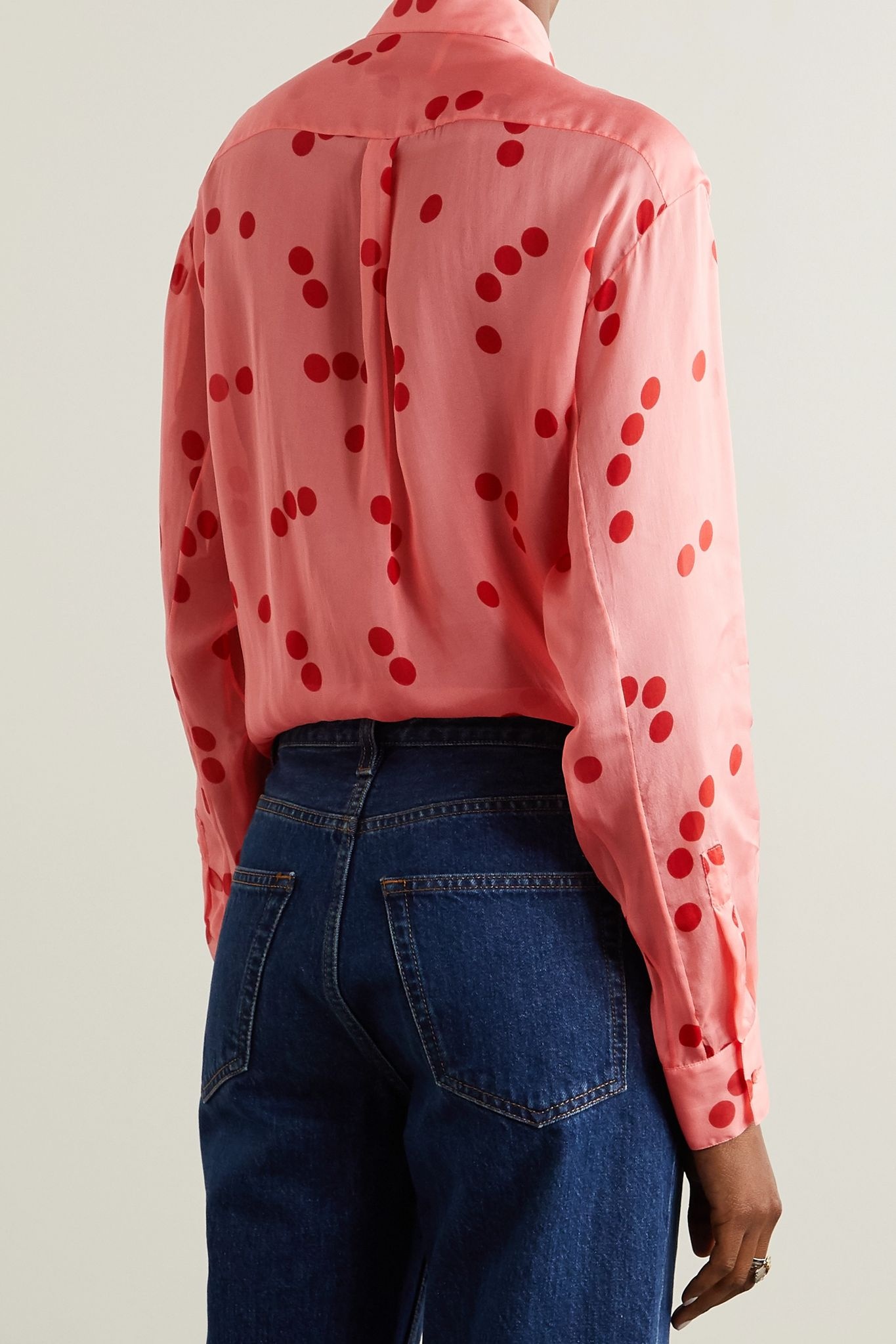 Edition polka-dot silk-chiffon blouse - 3