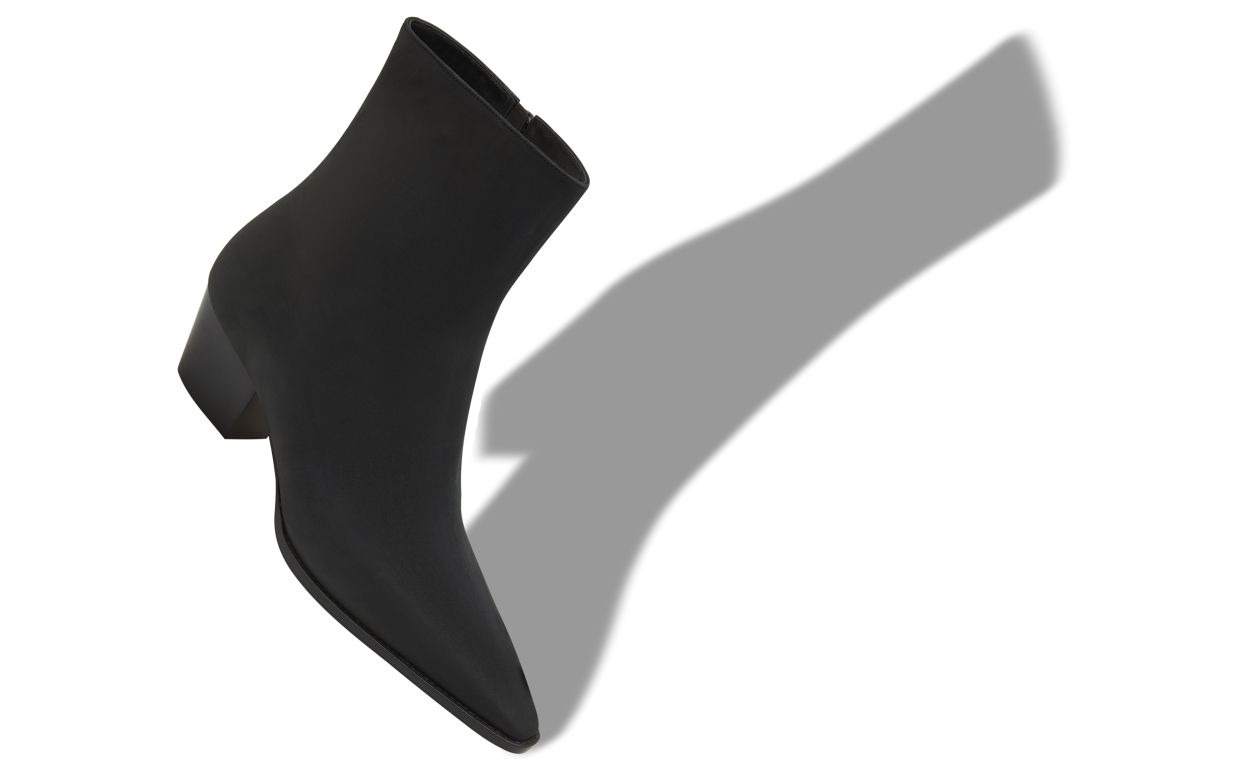 Black Nubuck Ankle Boots - 2