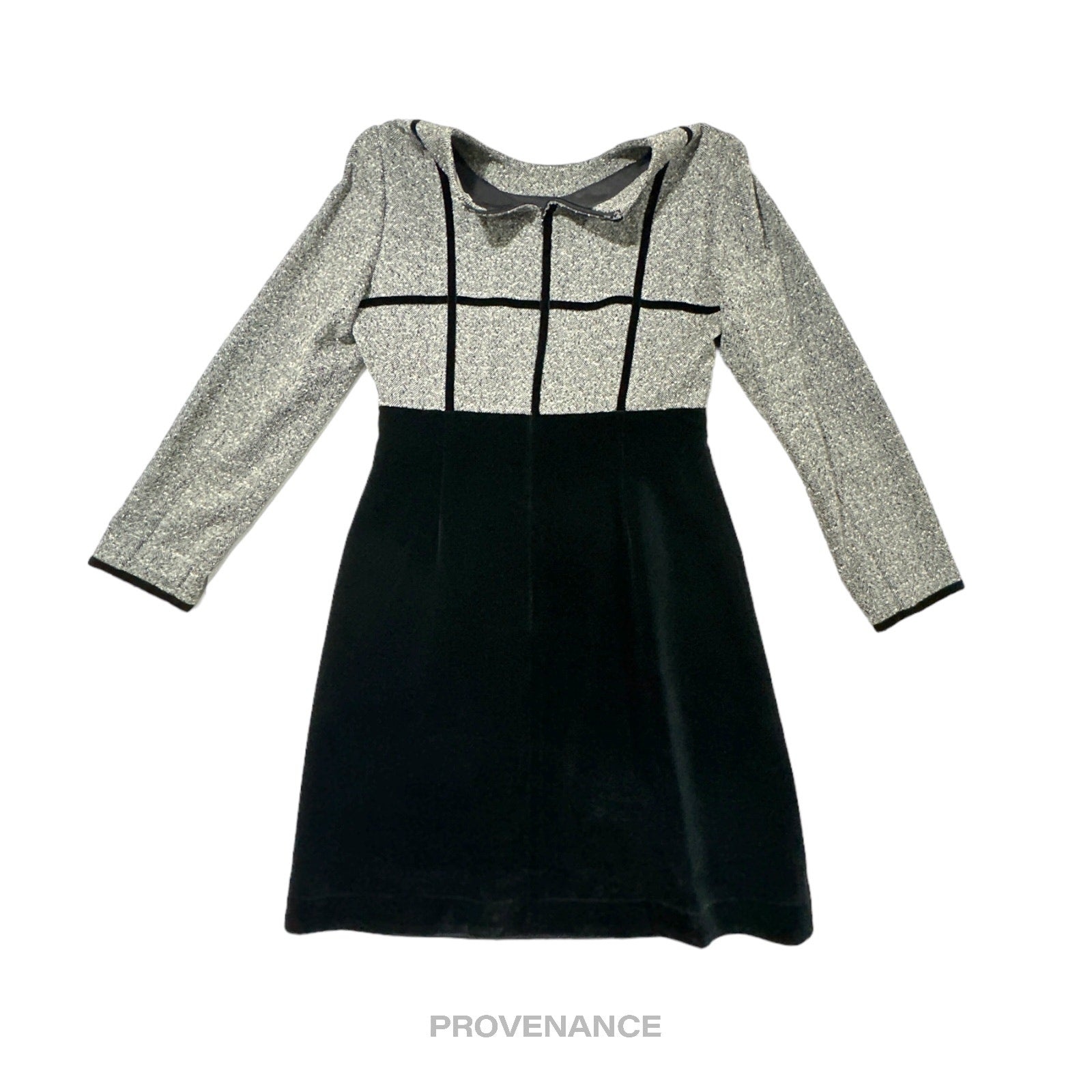 Balenciaga Docking Dress - Herringbone Bouclé Velour - 5
