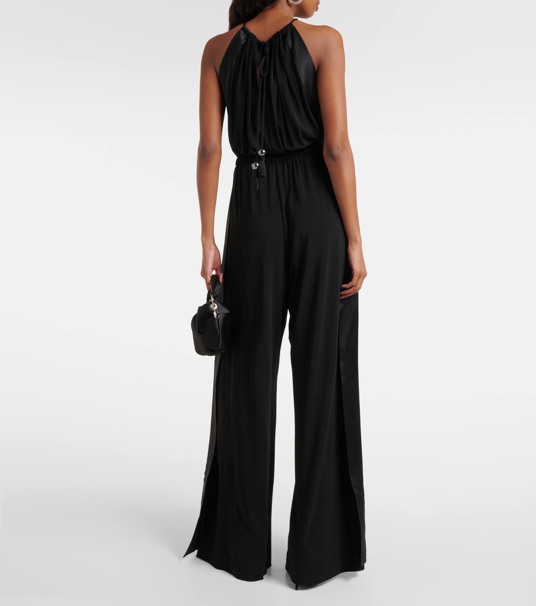 Ubi silk satin-trimmed jersey jumpsuit - 3
