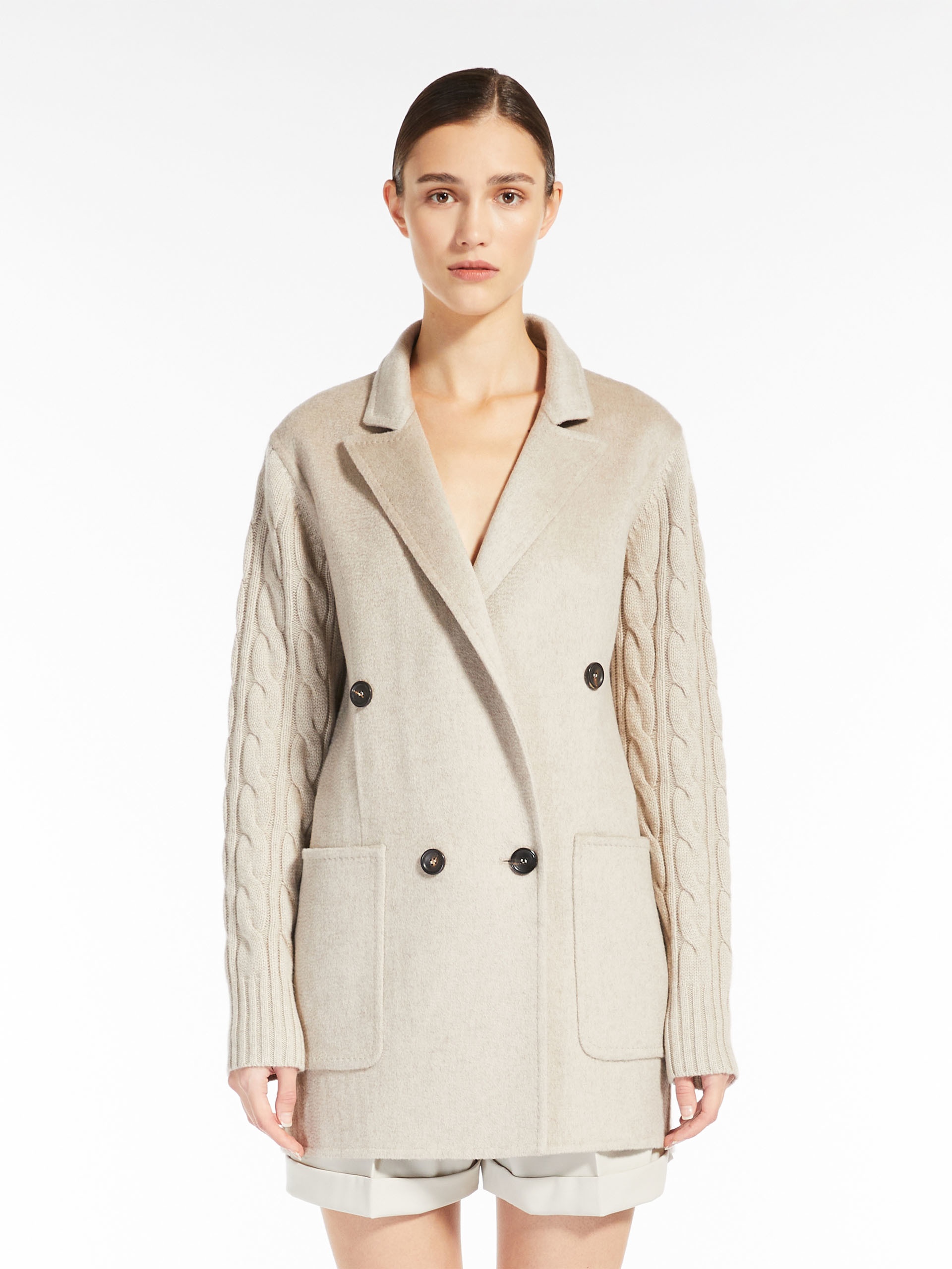 DALIDA Double-breasted wool and cashmere jacket - 3