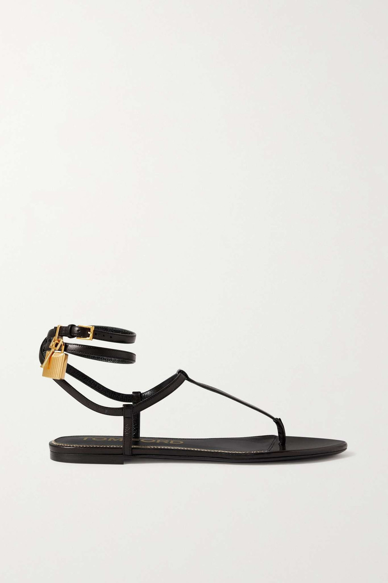 Padlock leather sandals 1