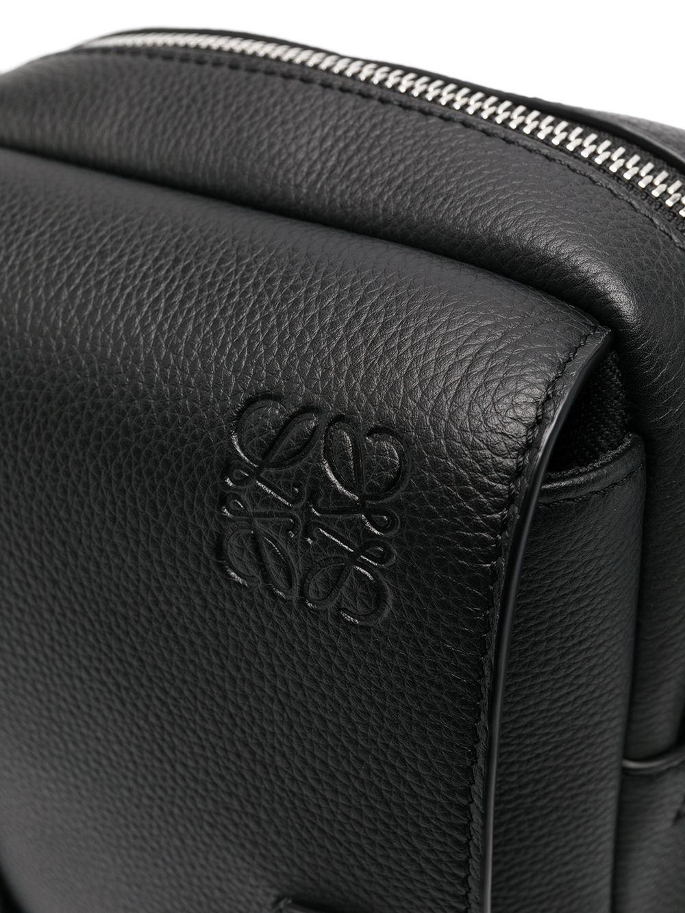 logo-embossed messenger bag - 4