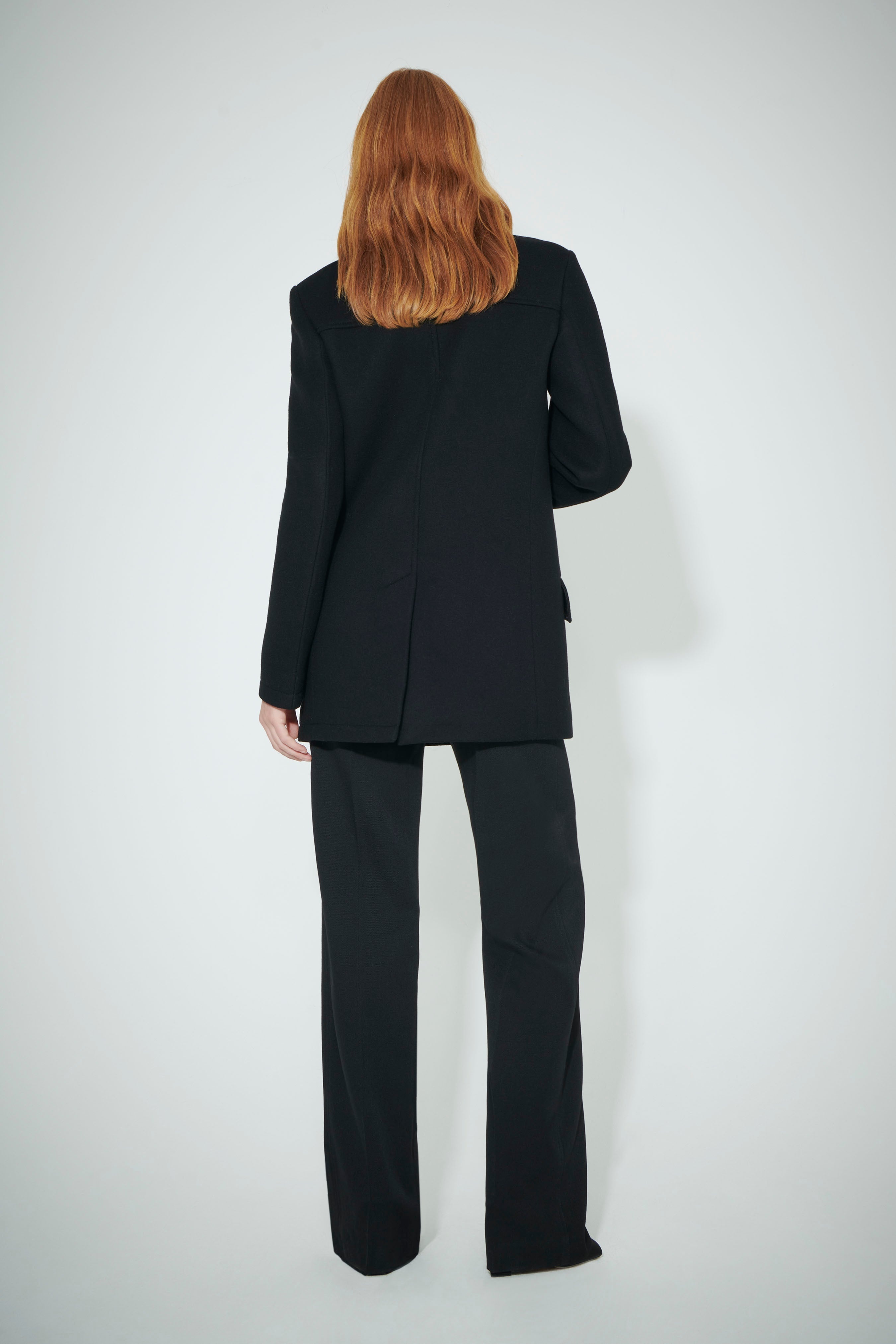 Pea Coat in Black - 5