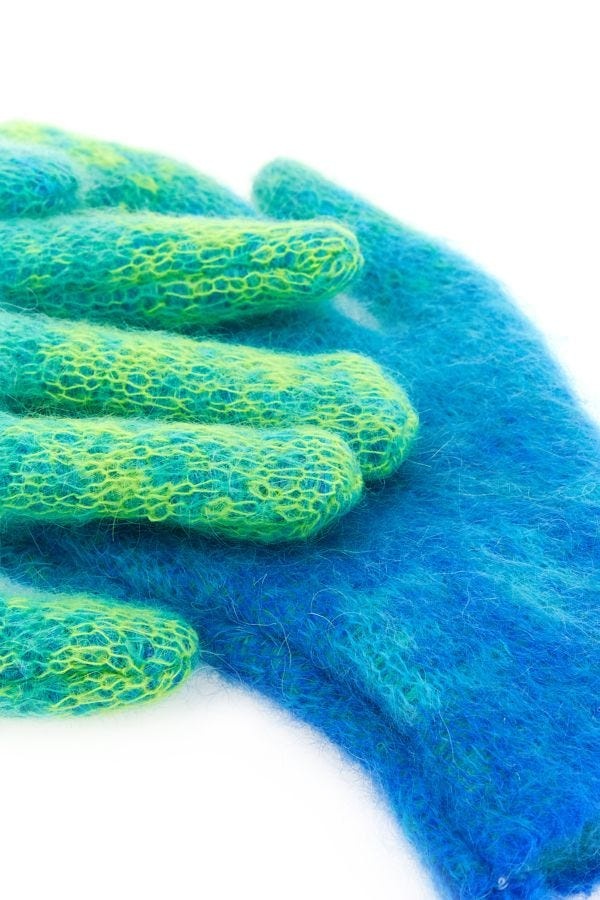 Multicolor mohair blend gloves - 2