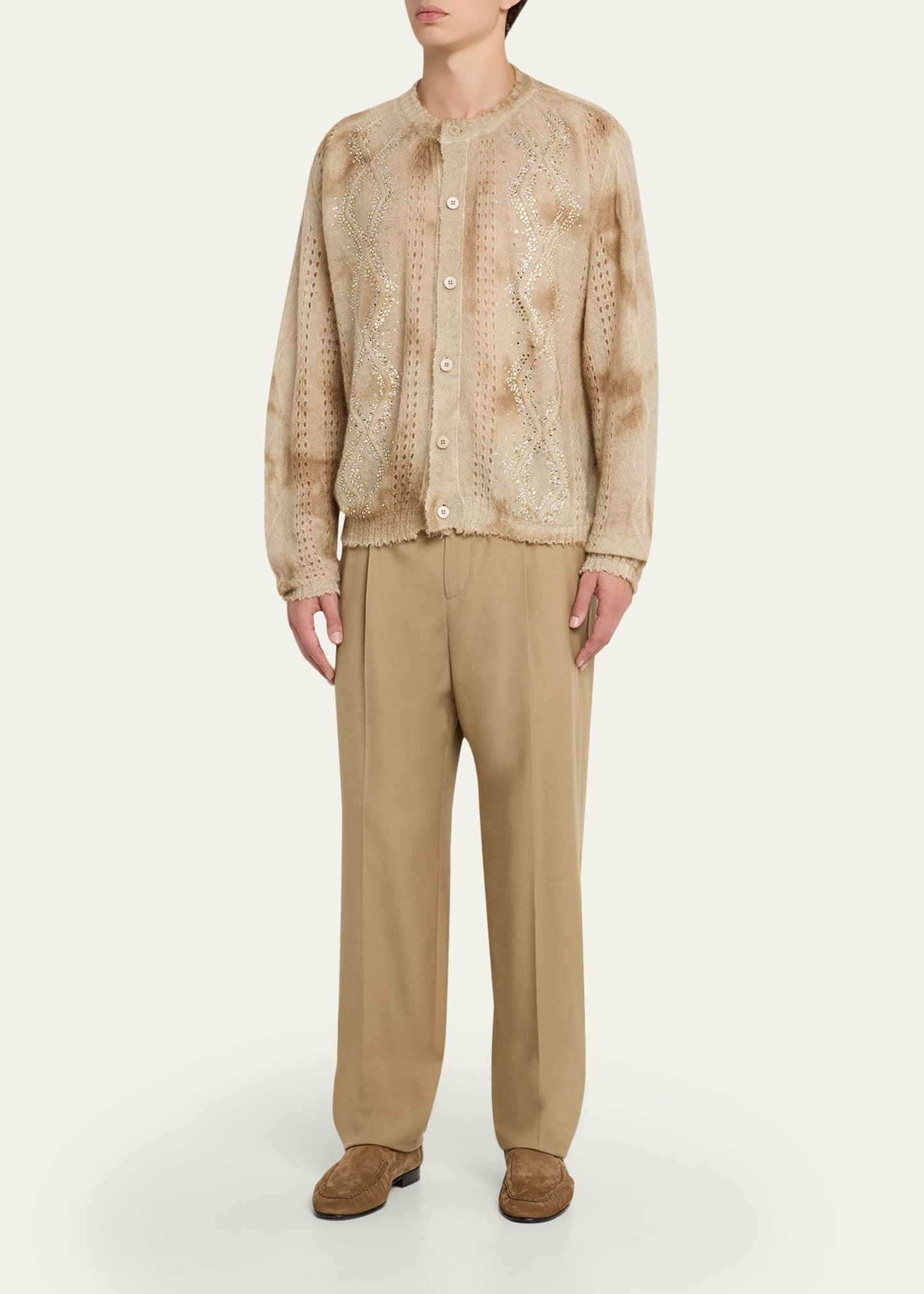 Men's Dusty Cardigan with Swarovski Accents - 2