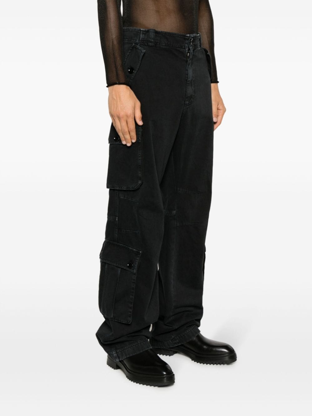 straight-leg cargo jeans - 3