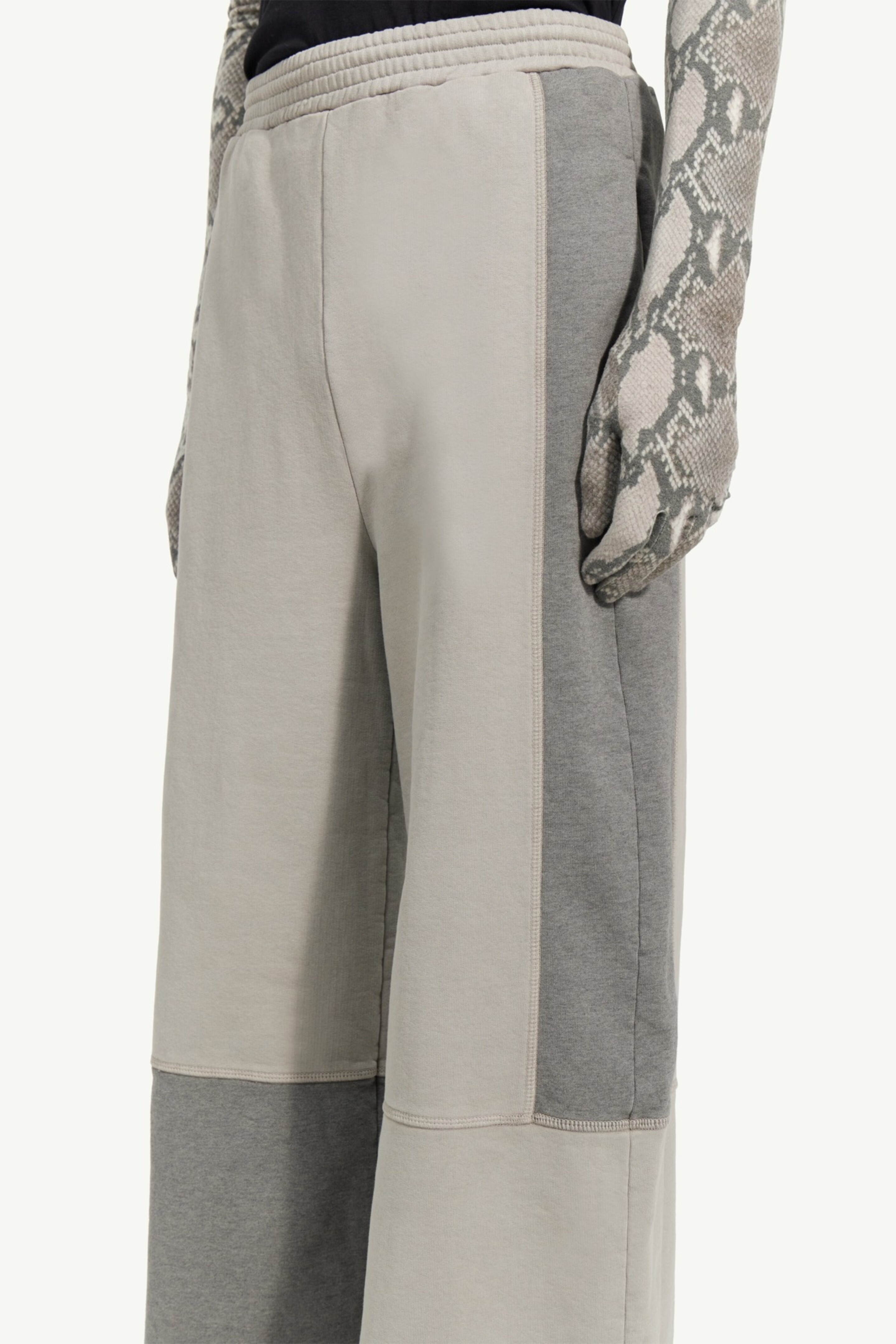 Patchwork cotton sweatpants - 5