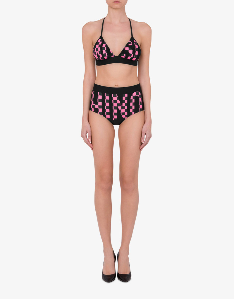 Moschino CHECK LOGO BIKINI TOP outlook