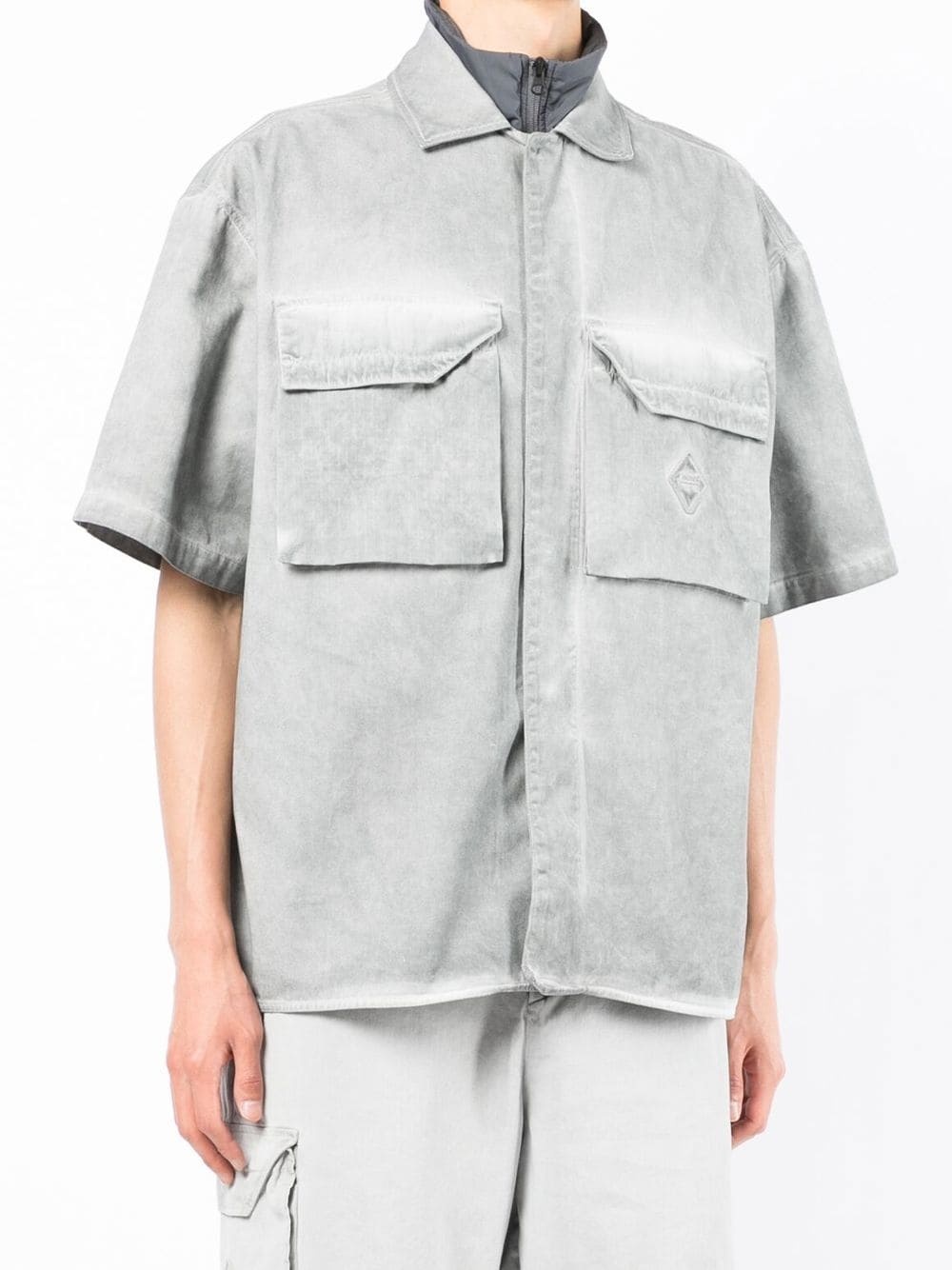 light-wash short-sleeve shirt - 3