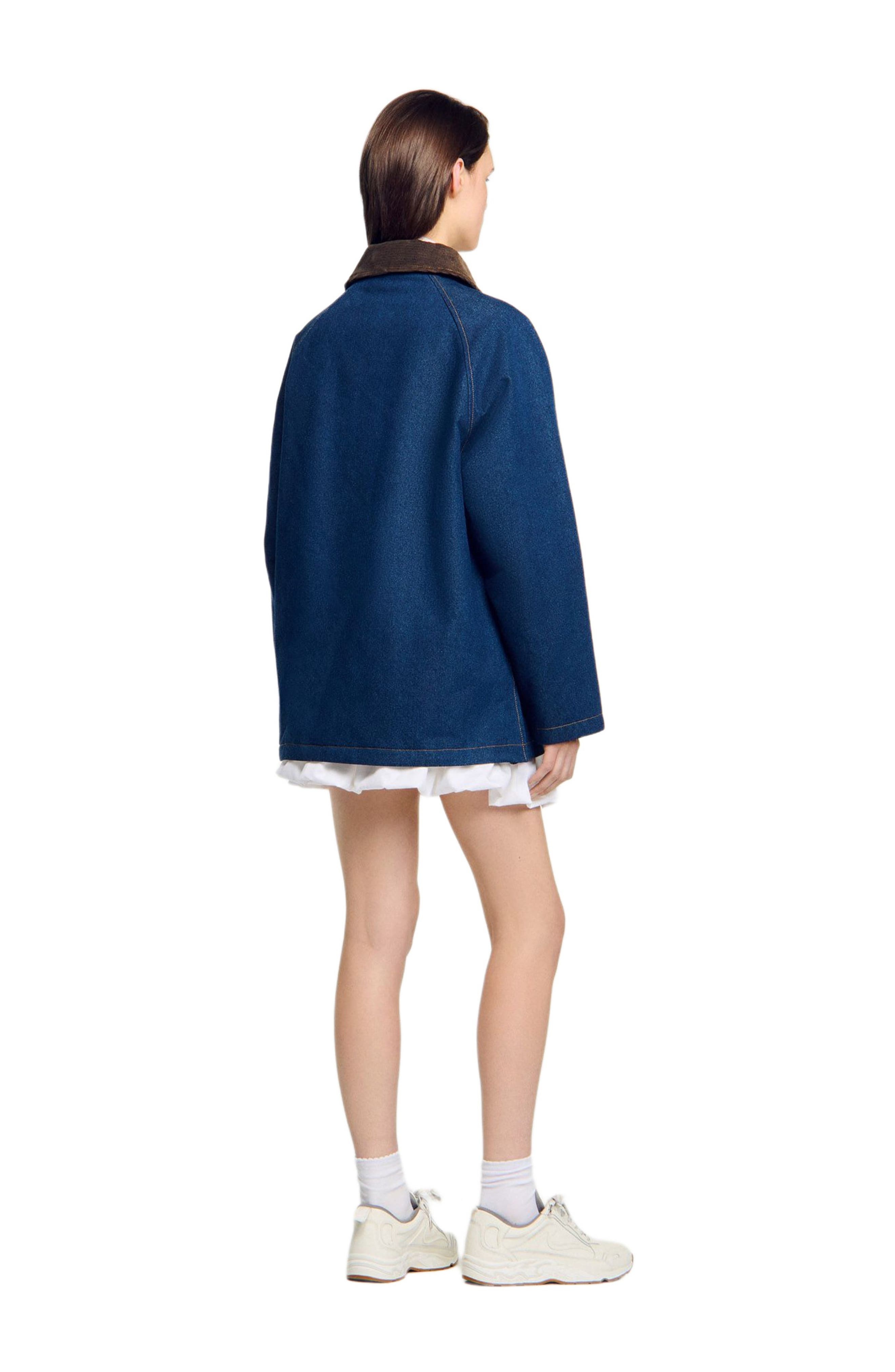SANDRO Denim workwear jacket in Blue Jean at Nordstrom - 3