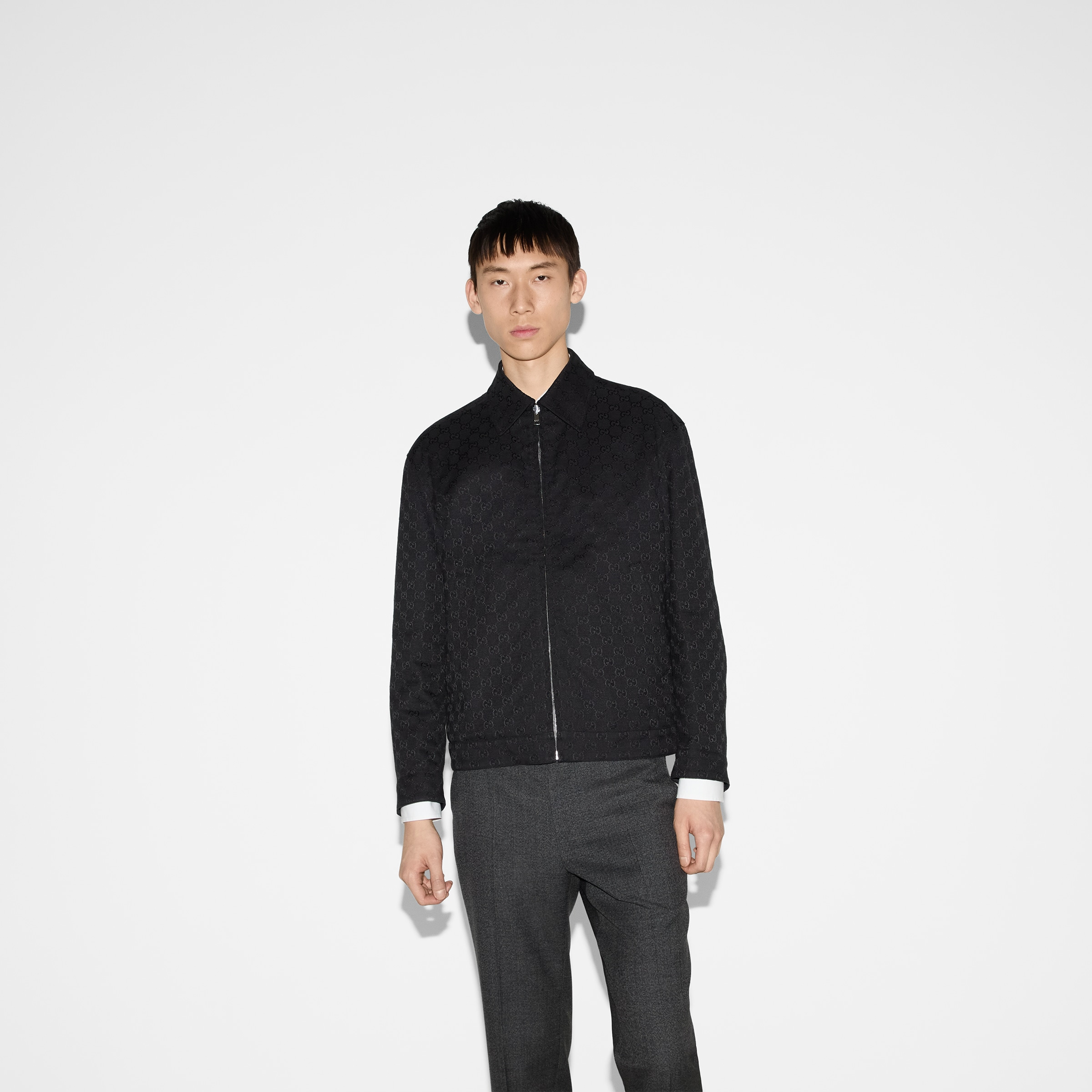Reversible nylon and GG canvas jacket - 3